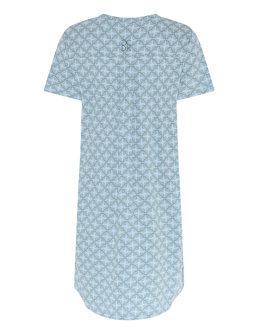 CCDK Copenhagen - Nicole shortsleeved Dress - natkjoler - kentucky blue aop - 2