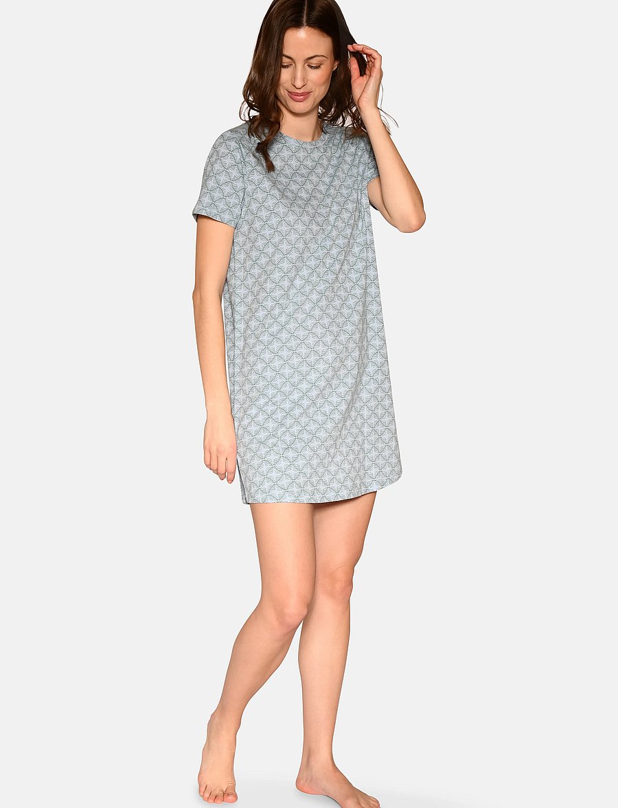 CCDK Copenhagen - Nicole shortsleeved Dress - natkjoler - kentucky blue aop - 0