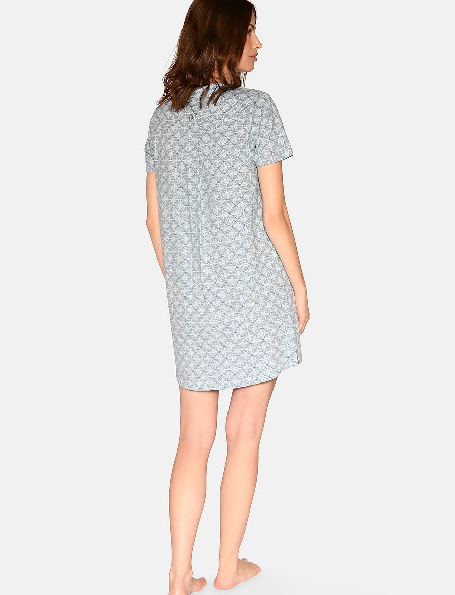 CCDK Copenhagen - Nicole shortsleeved Dress - natkjoler - kentucky blue aop - 3