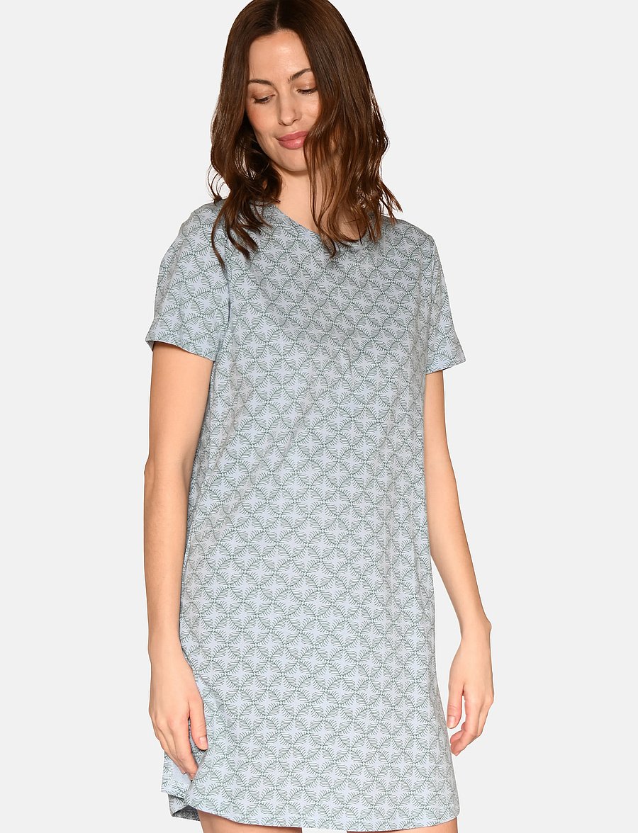 CCDK Copenhagen - Nicole shortsleeved Dress - natkjoler - kentucky blue aop - 4