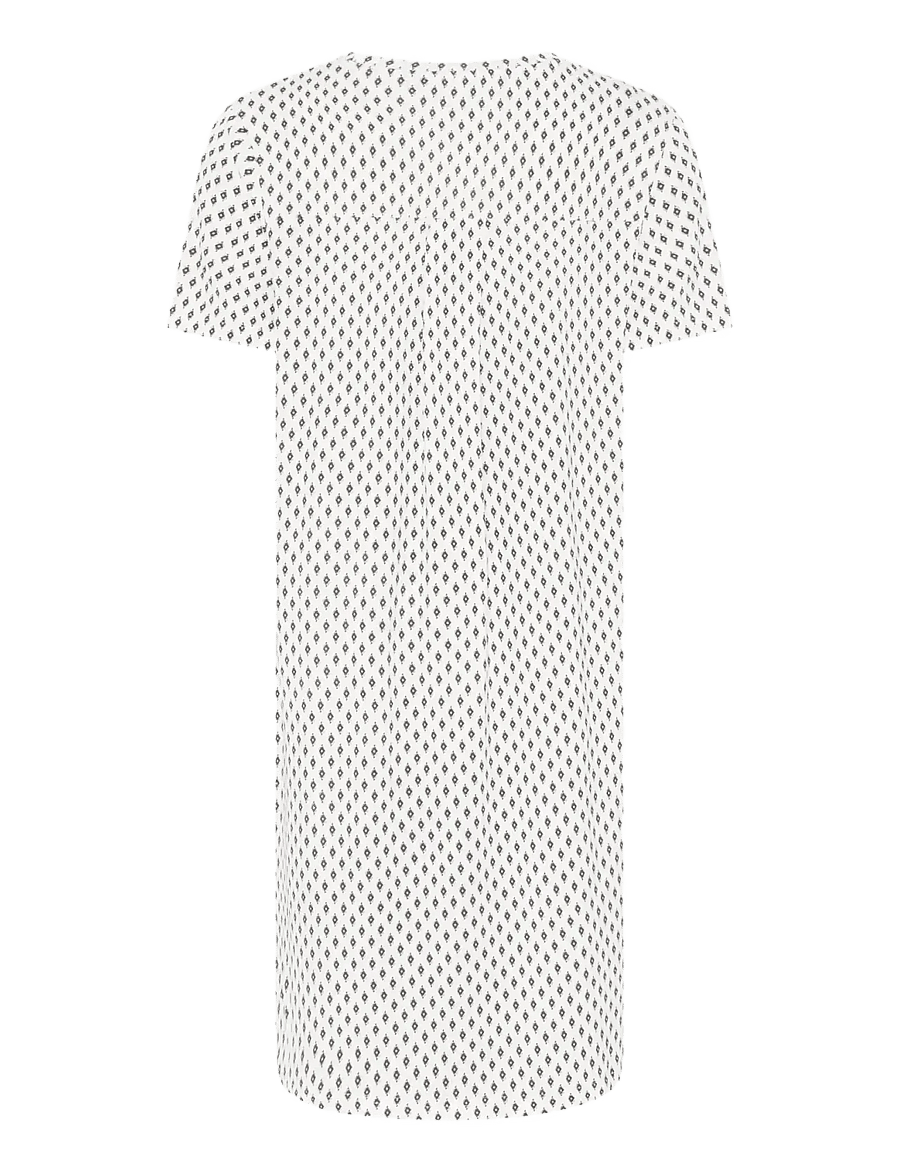 CCDK Copenhagen - Nicole shortsleeved Dress - natkjoler - snow white aop - 2