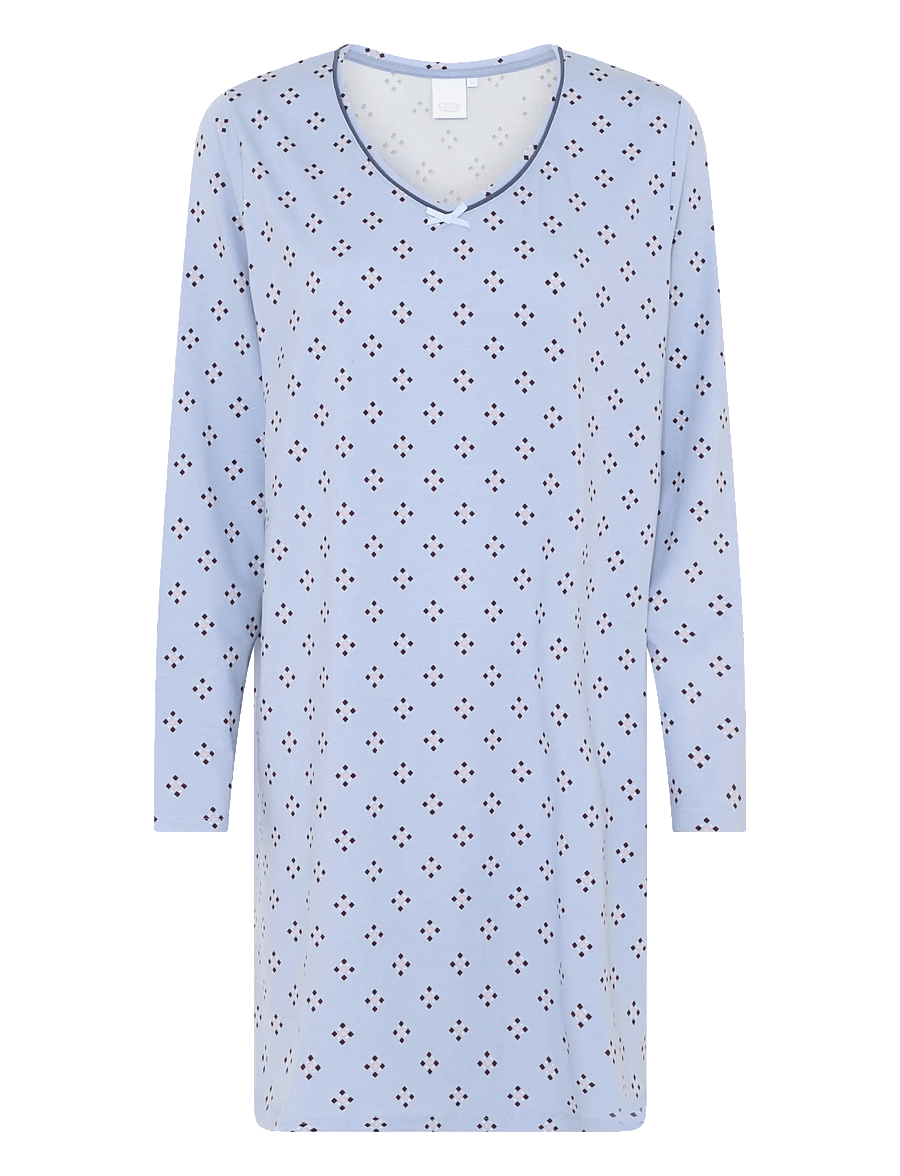 CCDK Copenhagen - Nicole longsleeved V-neck Dress - Öösärgid - eventide aop - 1