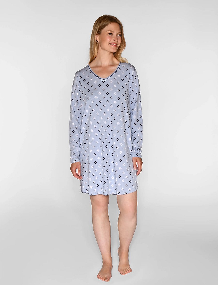 CCDK Copenhagen - Nicole longsleeved V-neck Dress - Öösärgid - eventide aop - 0