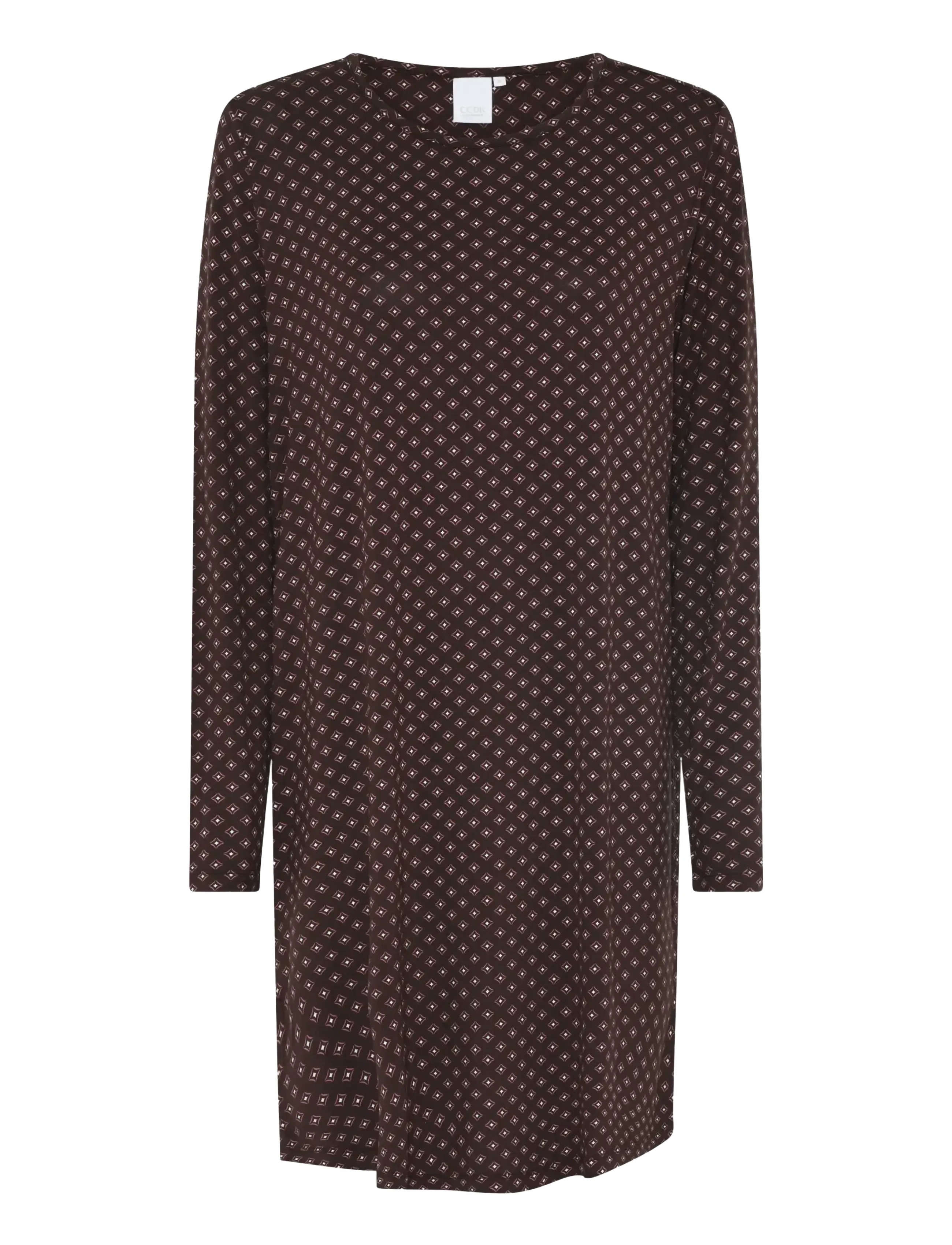 CCDK Copenhagen Nicole longsleeved Dress - Natkjoler - SEAL BROWN AOP / brown