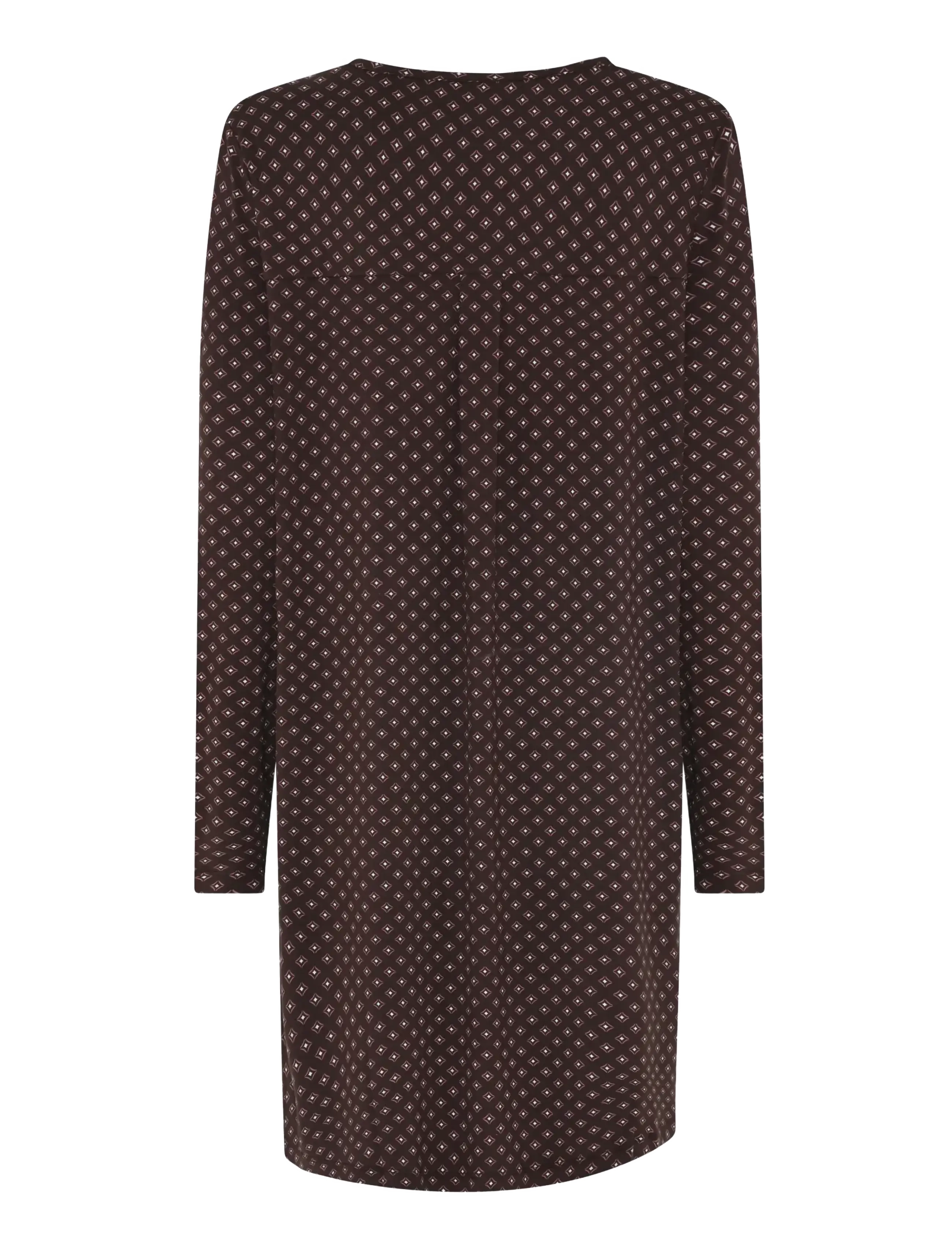 CCDK Copenhagen - Nicole longsleeved Dress - natkjoler - seal brown aop - 2