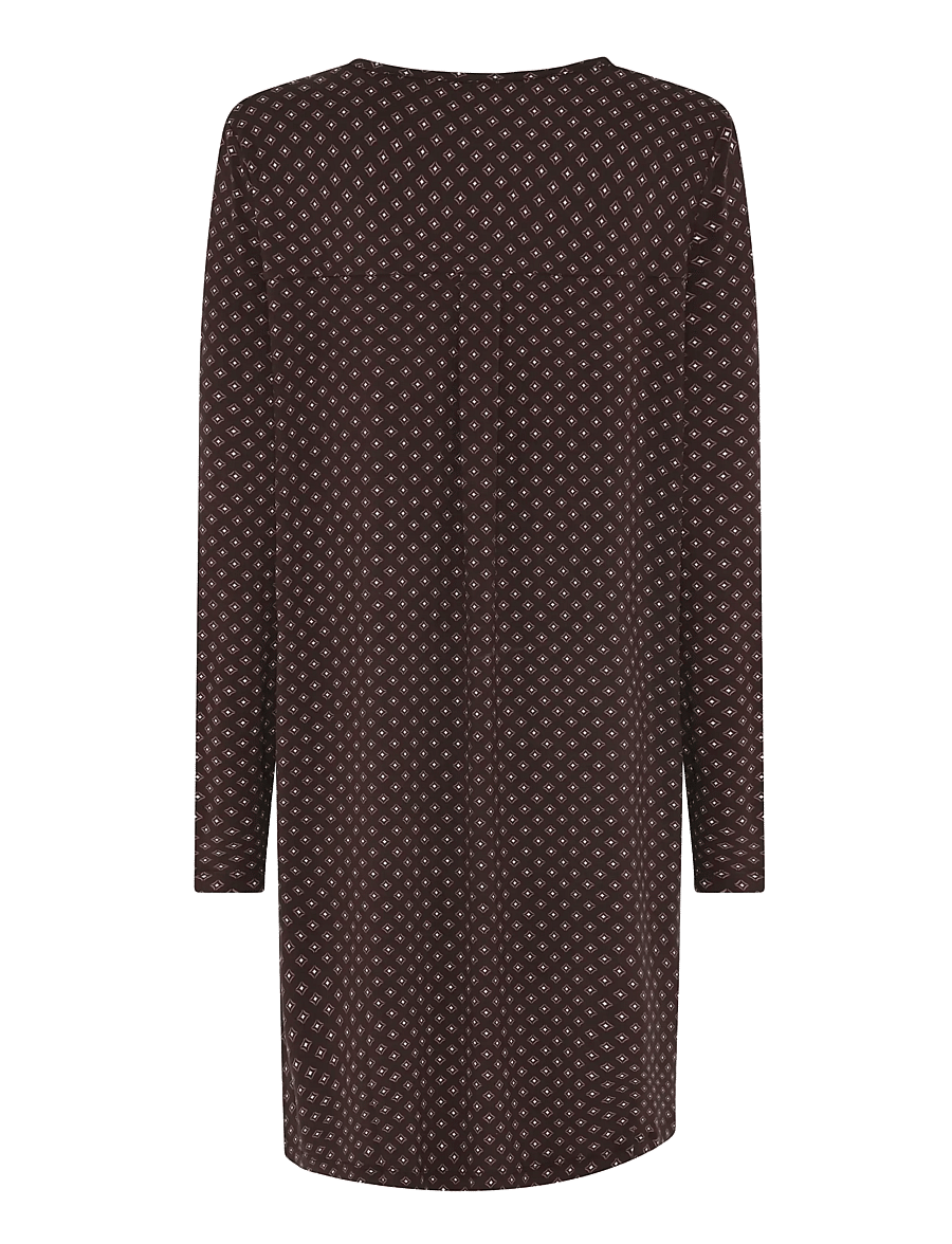 CCDK Copenhagen - Nicole longsleeved Dress - nachthemden - seal brown aop - 2