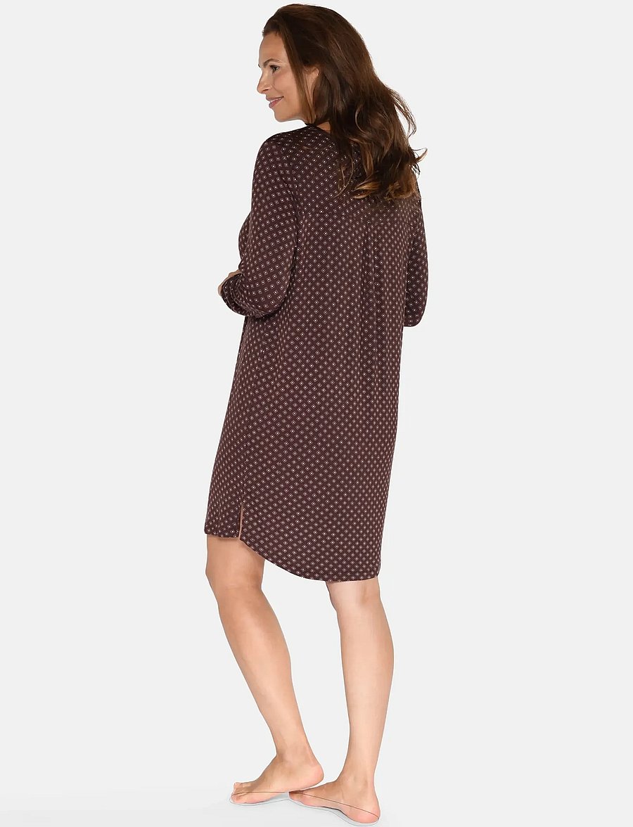 CCDK Copenhagen - Nicole longsleeved Dress - nachthemden - seal brown aop - 3
