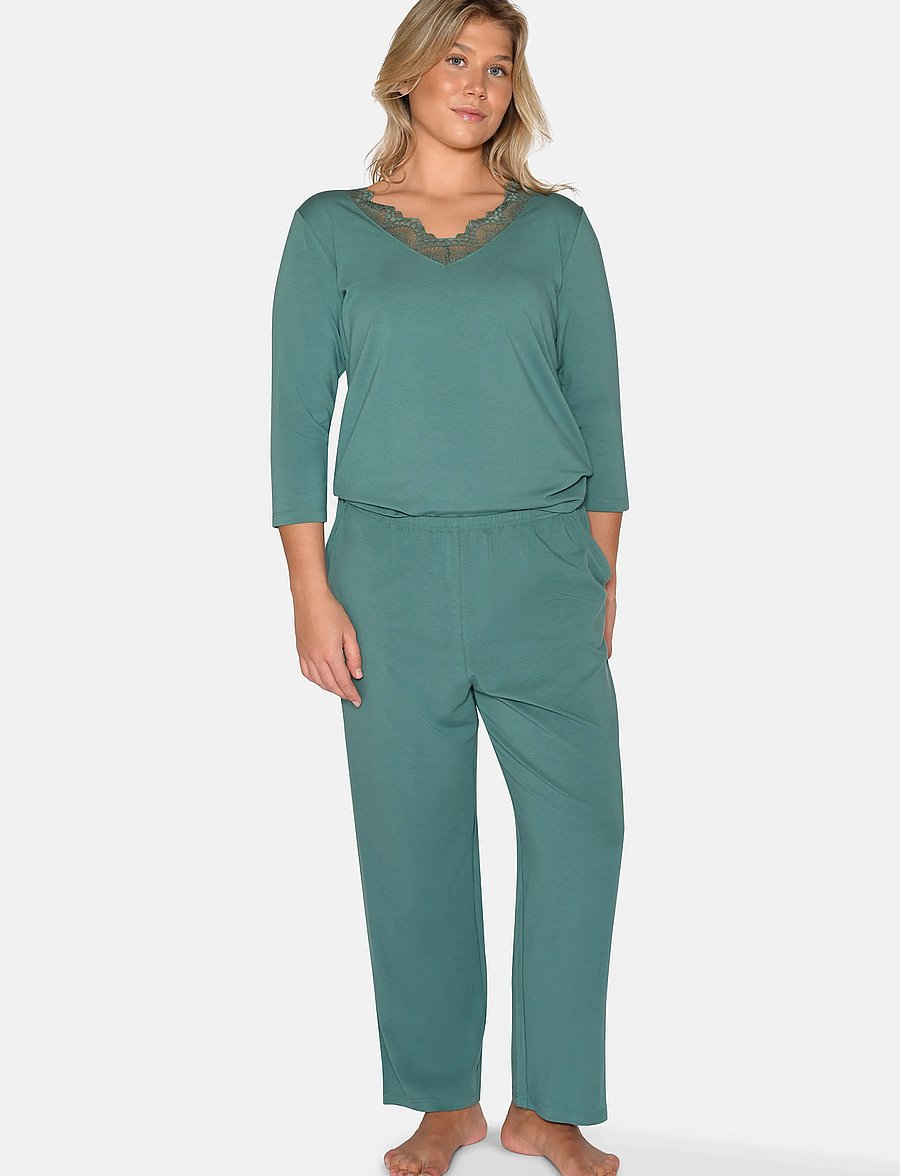 CCDK Copenhagen - Charlot Crop Pants - pyjama pants - sagebrush green - 0