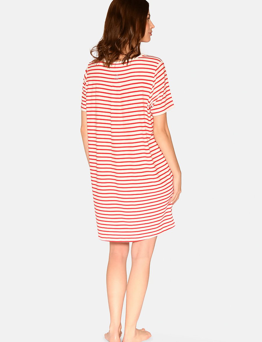 CCDK Copenhagen - Bea shortsleeved Dress - nightdresses - bittersweet stripe - 3