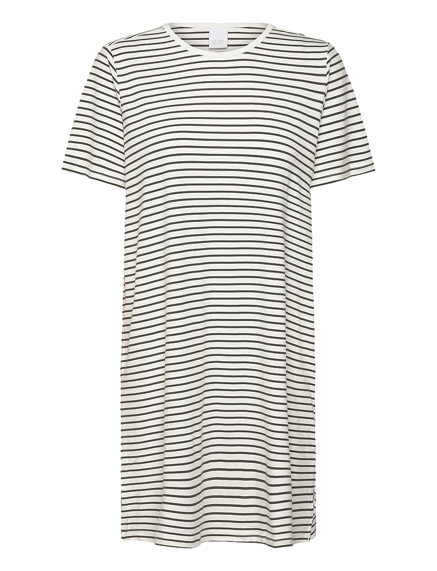 CCDK Copenhagen - Bea shortsleeved Dress - nightdresses - pavement stripe - 1