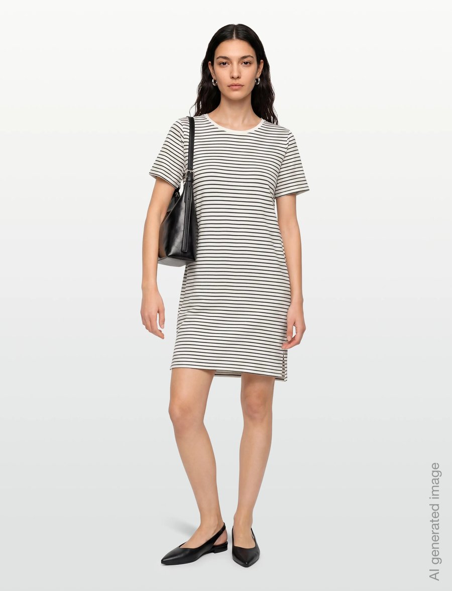 CCDK Copenhagen - Bea shortsleeved Dress - nightdresses - pavement stripe - 0