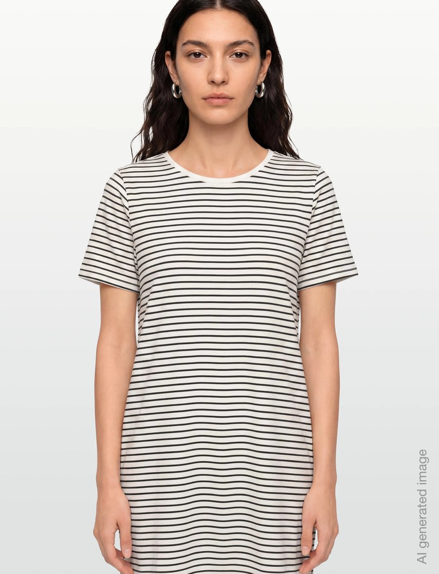 CCDK Copenhagen - Bea shortsleeved Dress - nightdresses - pavement stripe - 3