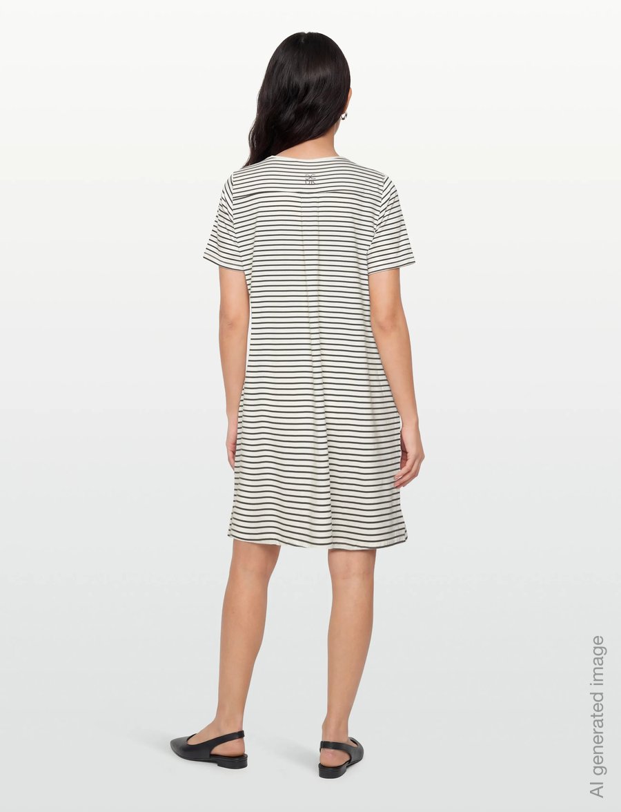 CCDK Copenhagen - Bea shortsleeved Dress - nightdresses - pavement stripe - 4