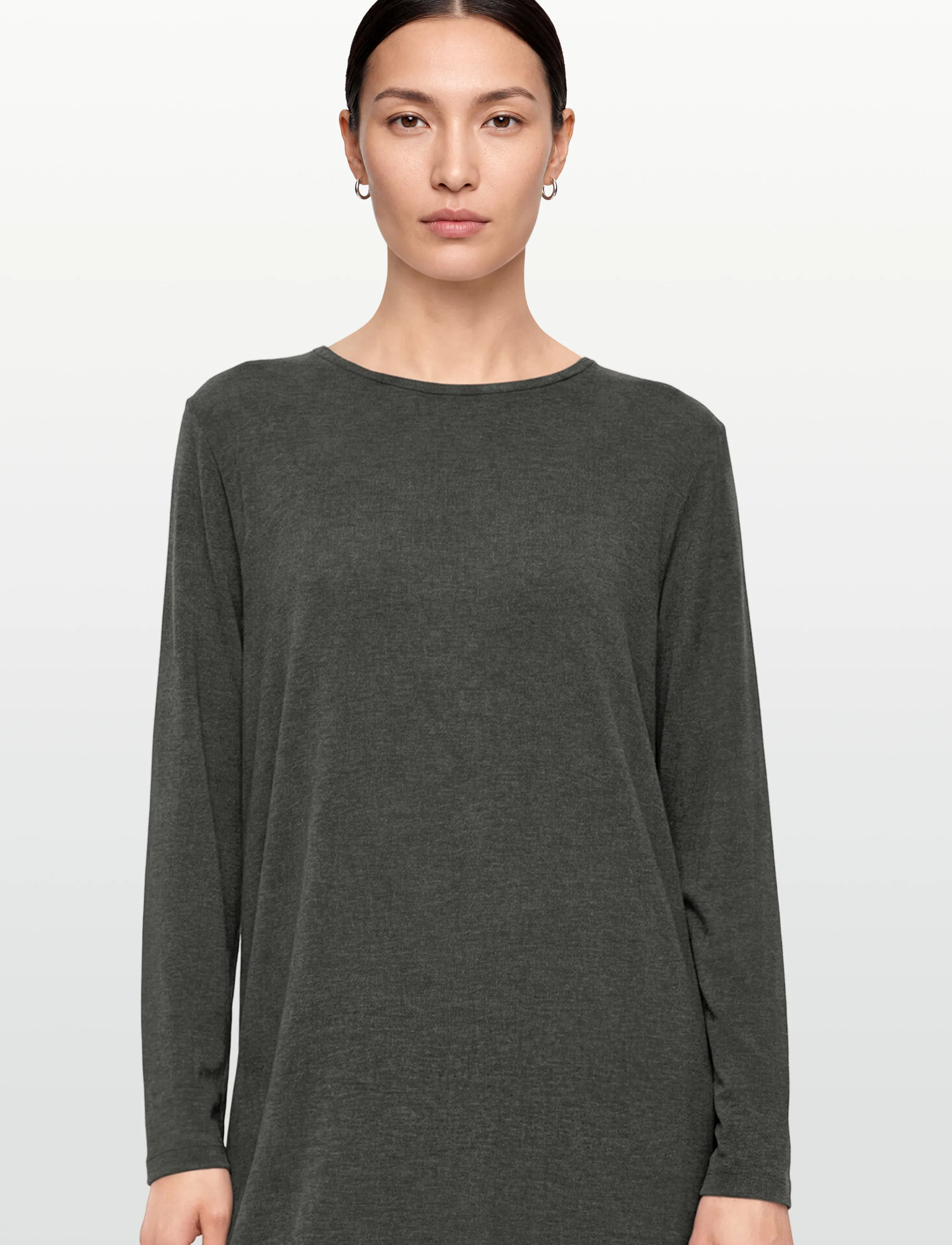 CCDK Copenhagen - Bea Longsleeved Dress - t-shirtkjoler - seal brown melange - 3