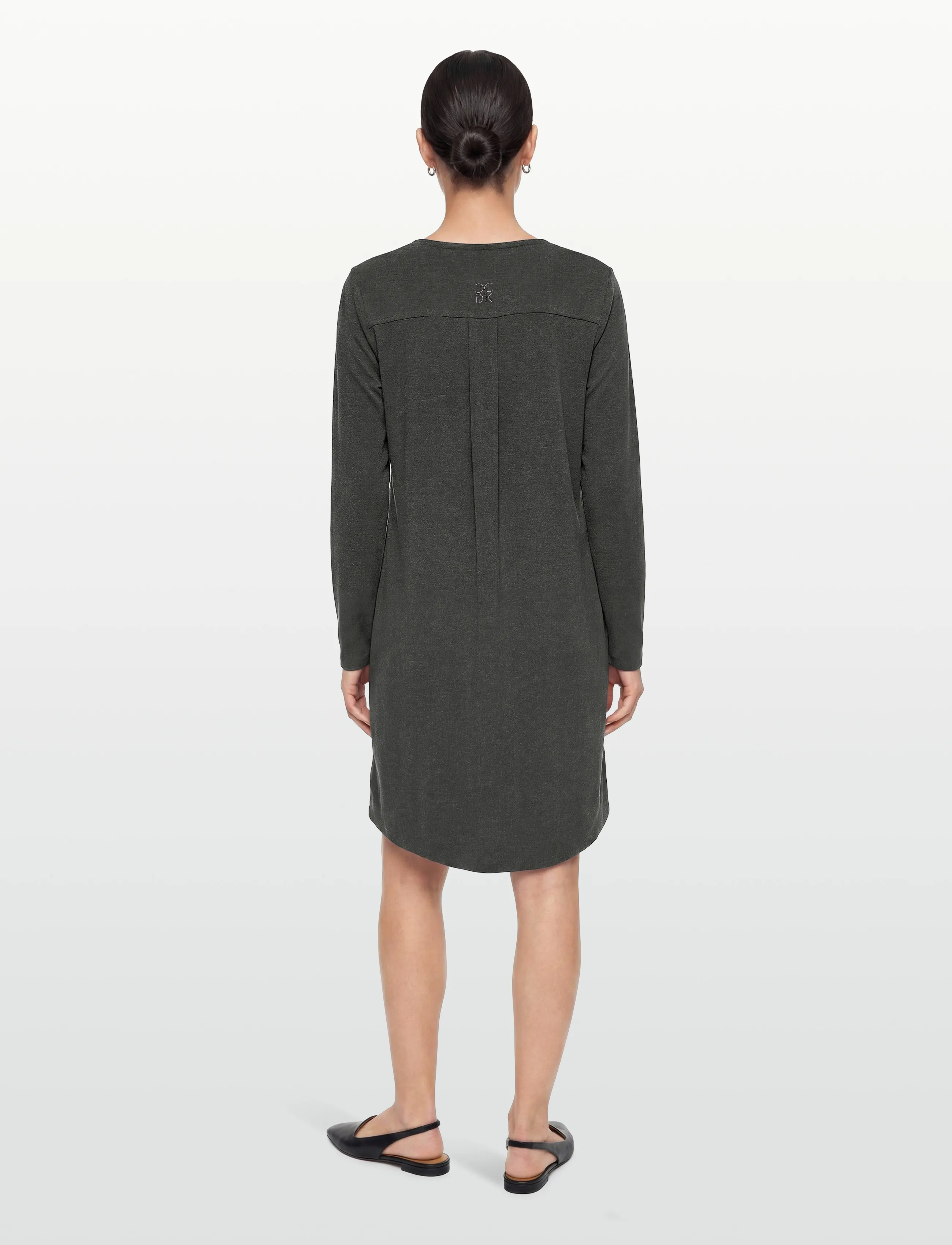 CCDK Copenhagen - Bea Longsleeved Dress - t-shirtkjoler - seal brown melange - 4