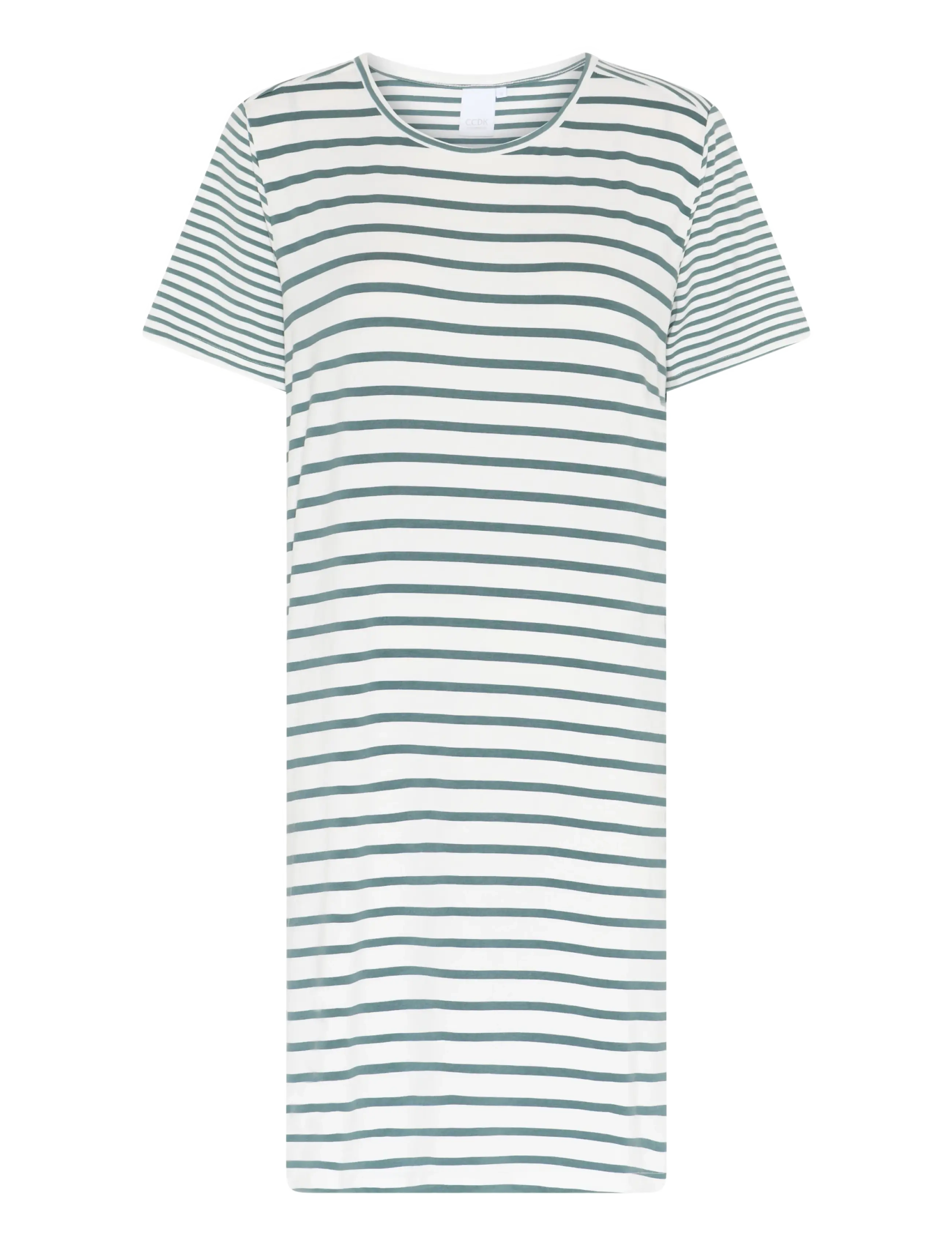 CCDK Copenhagen Bea shortsleeved Dress - Underkläder - SAGEBRUSH GREEN STRIPE / khaki/green