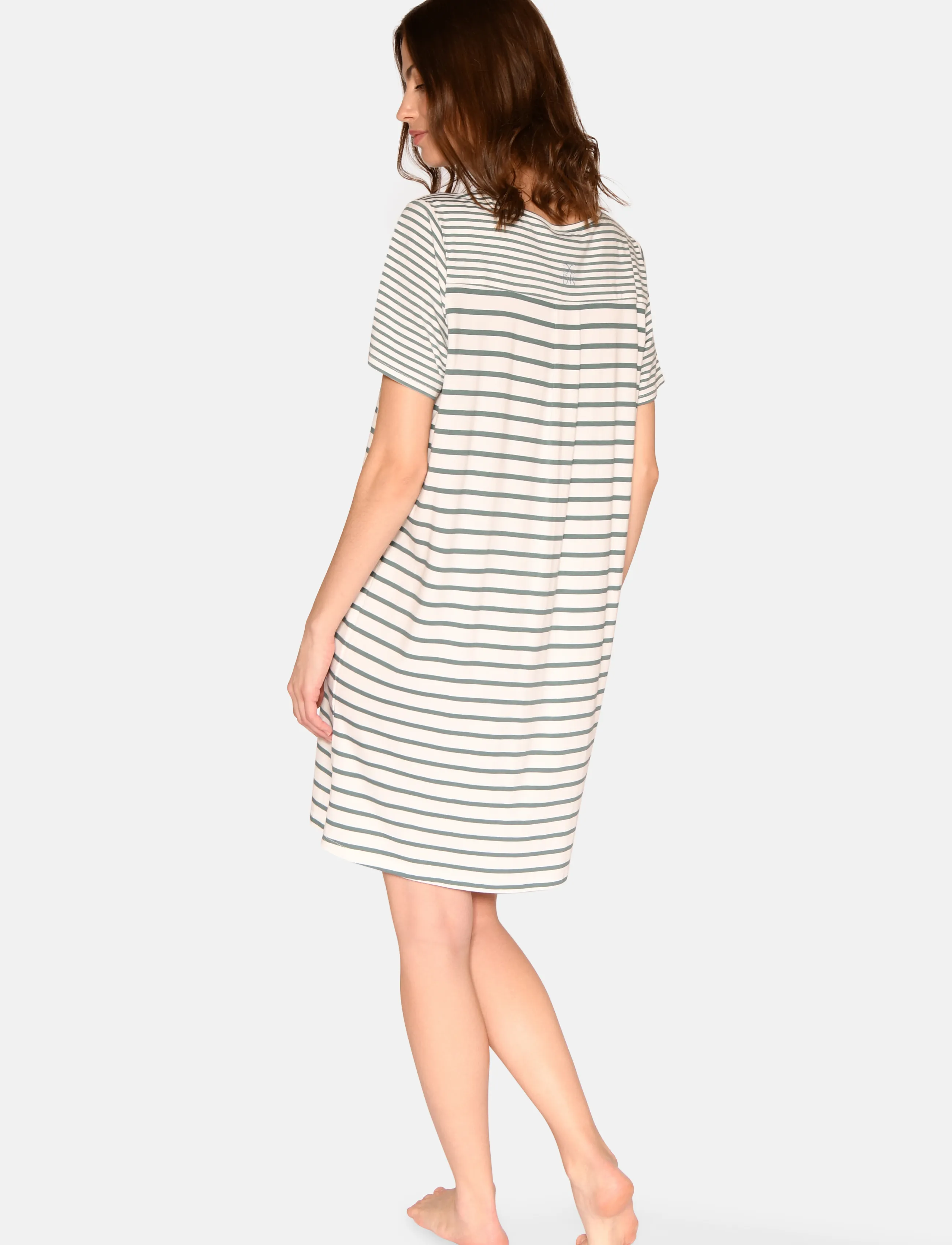 CCDK Copenhagen - Bea shortsleeved Dress - sagebrush green stripe - 3