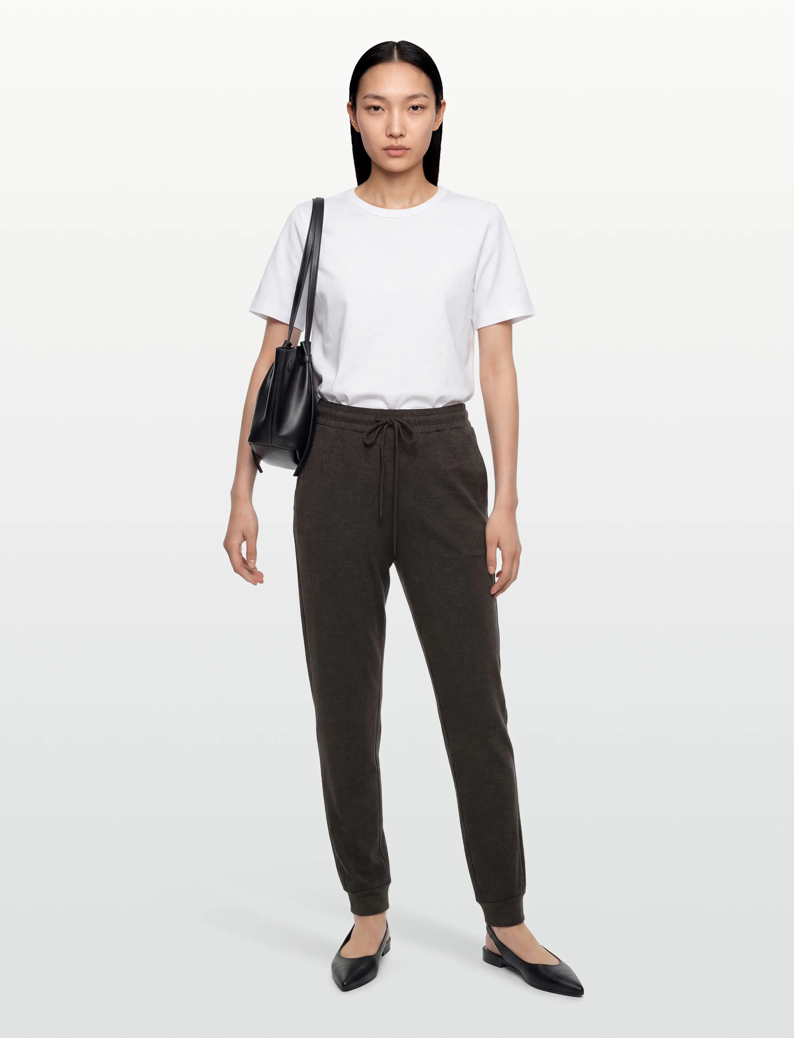 CCDK Copenhagen - Betty Pants - sweatpants - seal brown melange - 0