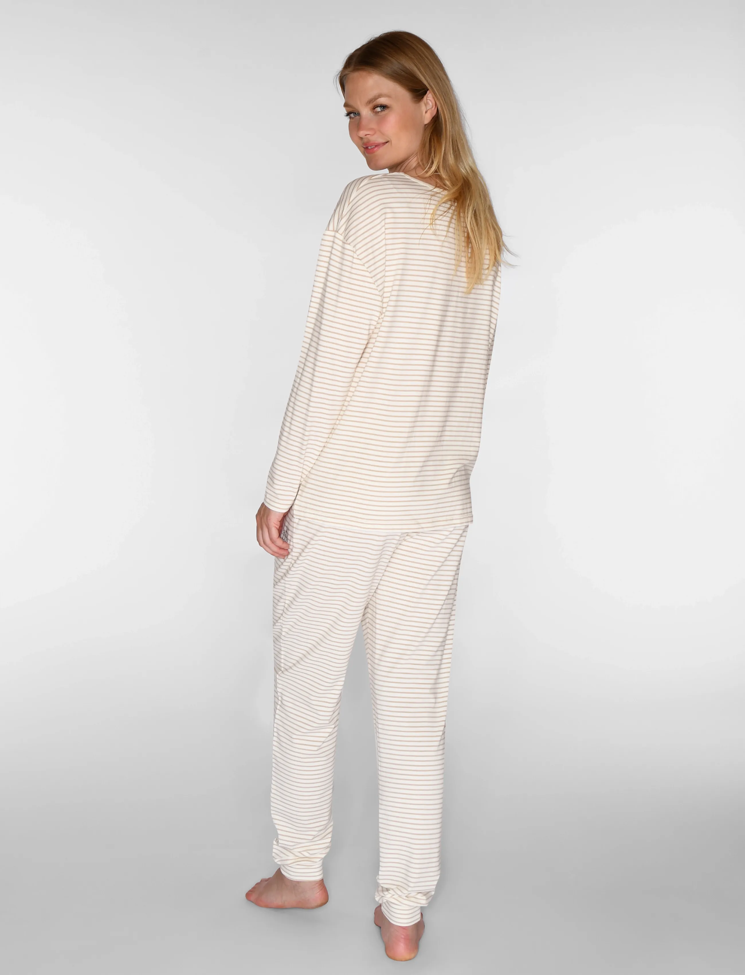 CCDK Copenhagen - Britt Longsleeved T-shirt - sügisesed riided - cement stripe - 3