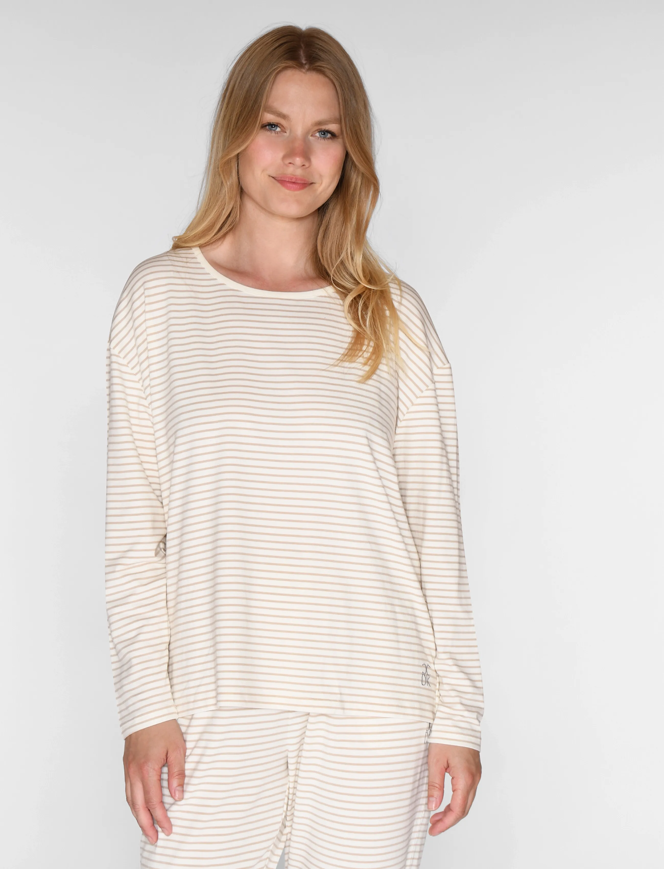 CCDK Copenhagen - Britt Longsleeved T-shirt - sügisesed riided - cement stripe - 4