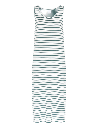CCDK Copenhagen Anna Strap Dress - Náttkjólar - SAGEBRUSH GREEN STRIPE / green