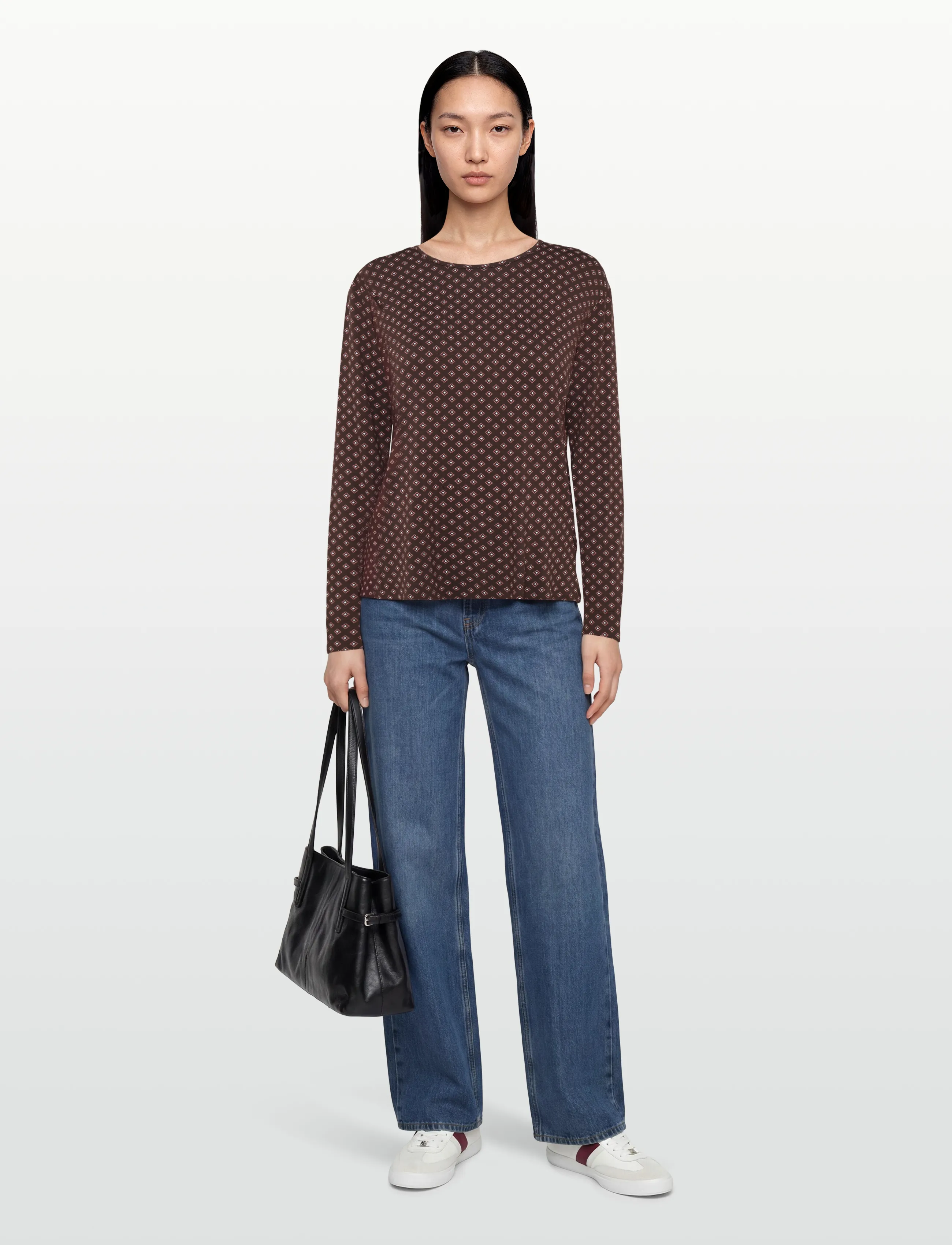 CCDK Copenhagen - Nisha Longsleeved T-shirt - laveste priser - seal brown aop - 0