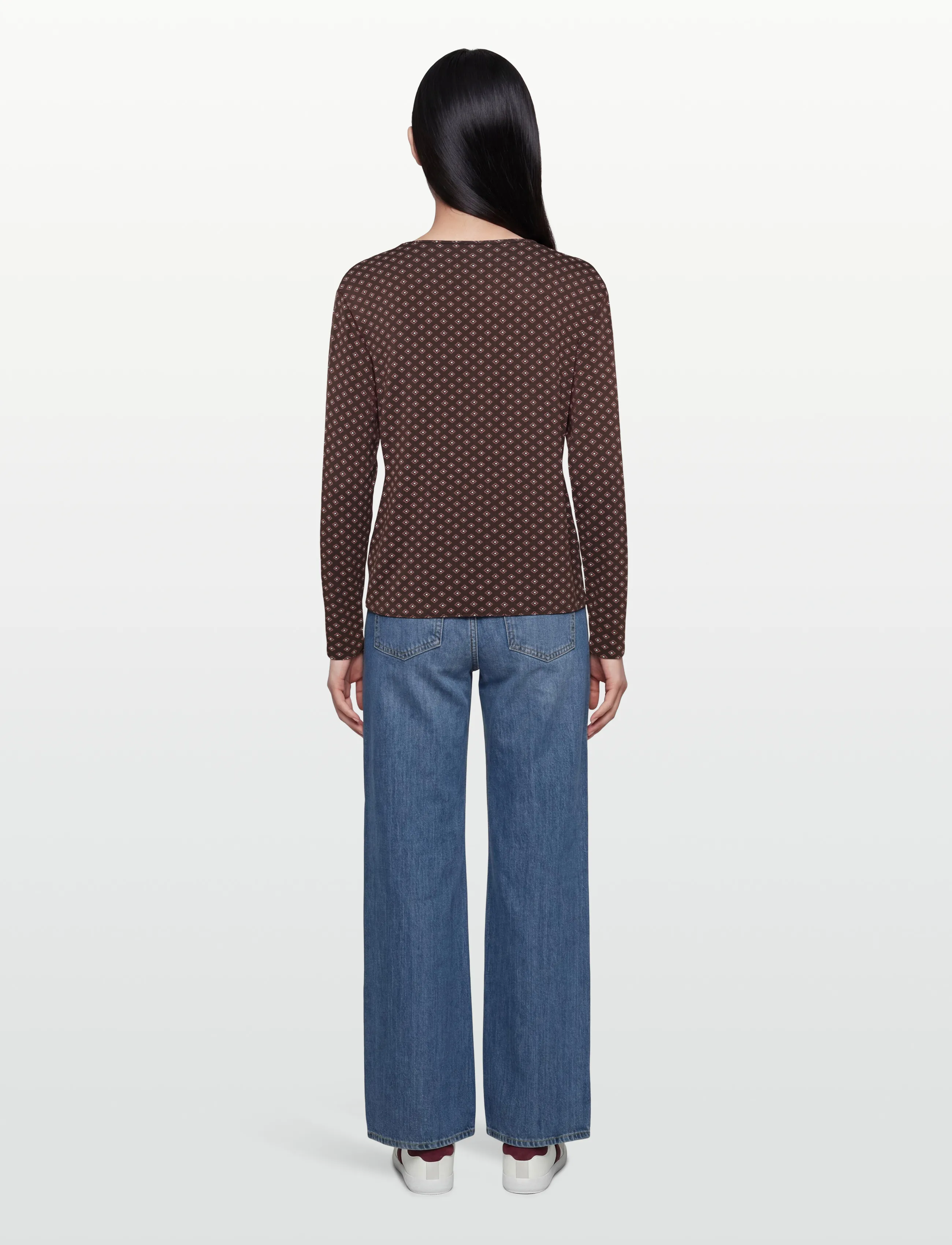 CCDK Copenhagen - Nisha Longsleeved T-shirt - laveste priser - seal brown aop - 4