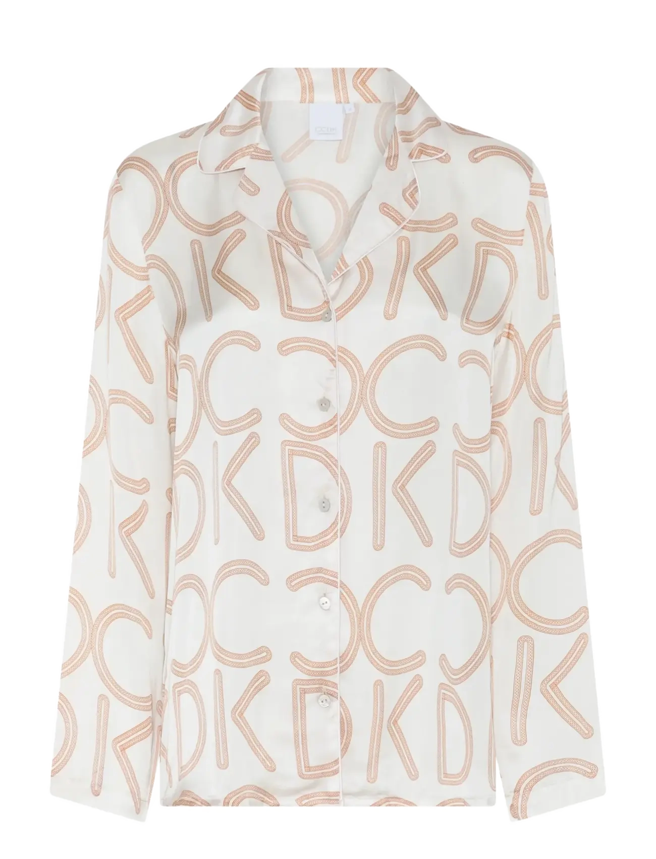 CCDK Copenhagen Josephine Shirt - Underkläder - CRYSTAL GRAY AOP / white