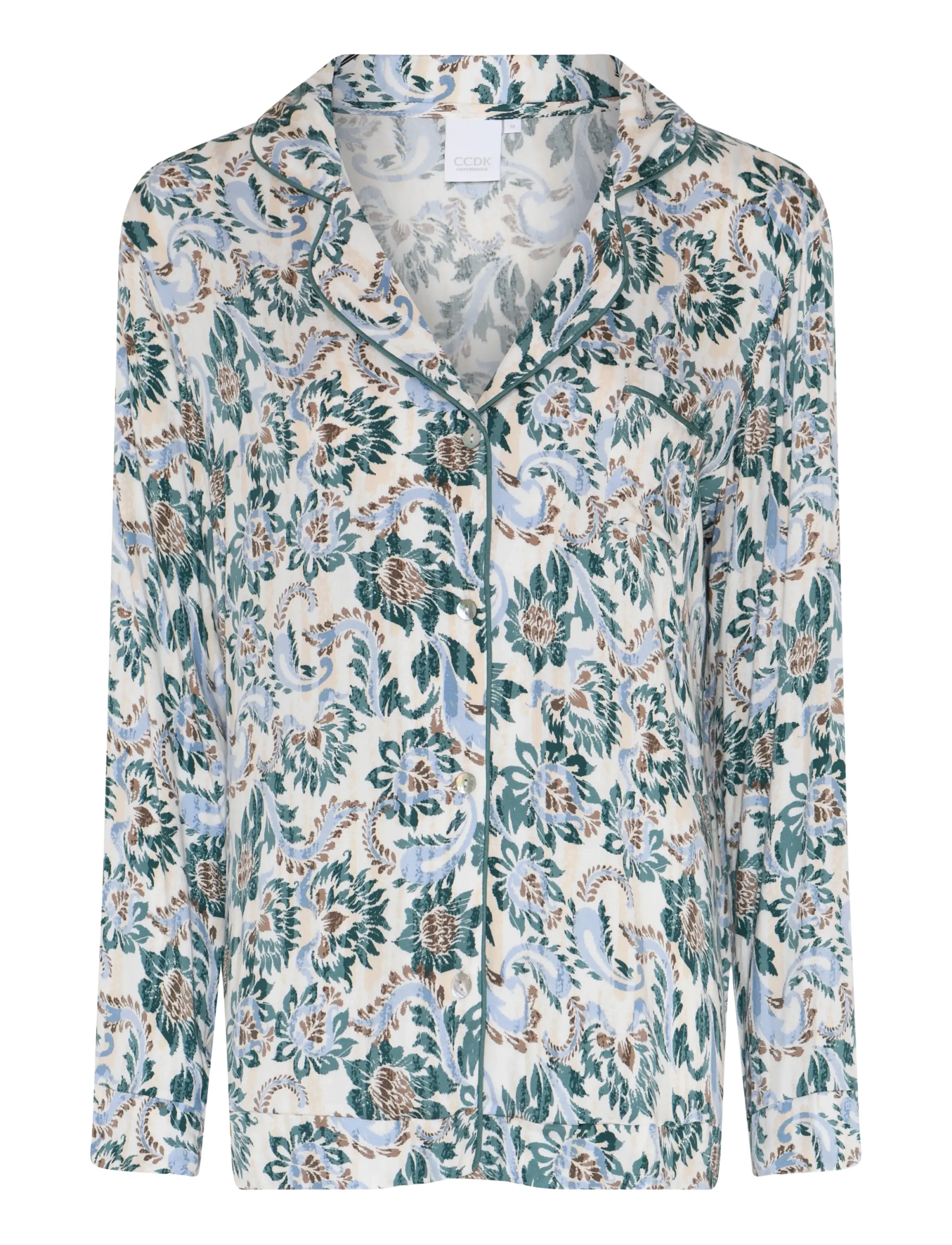 CCDK Copenhagen Josephine Shirt - Underkläder - SAGEBRUSH GREEN AOP / green