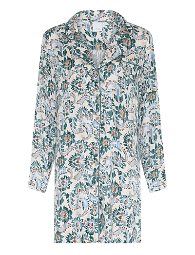 CCDK Copenhagen Josephine Dress - Náttkjólar - SAGEBRUSH GREEN AOP / green