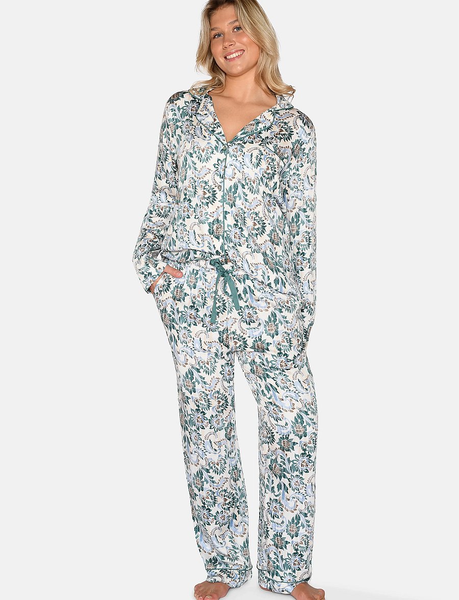 CCDK Copenhagen - Janet Pants - pyjamahosen - sagebrush green aop - 0