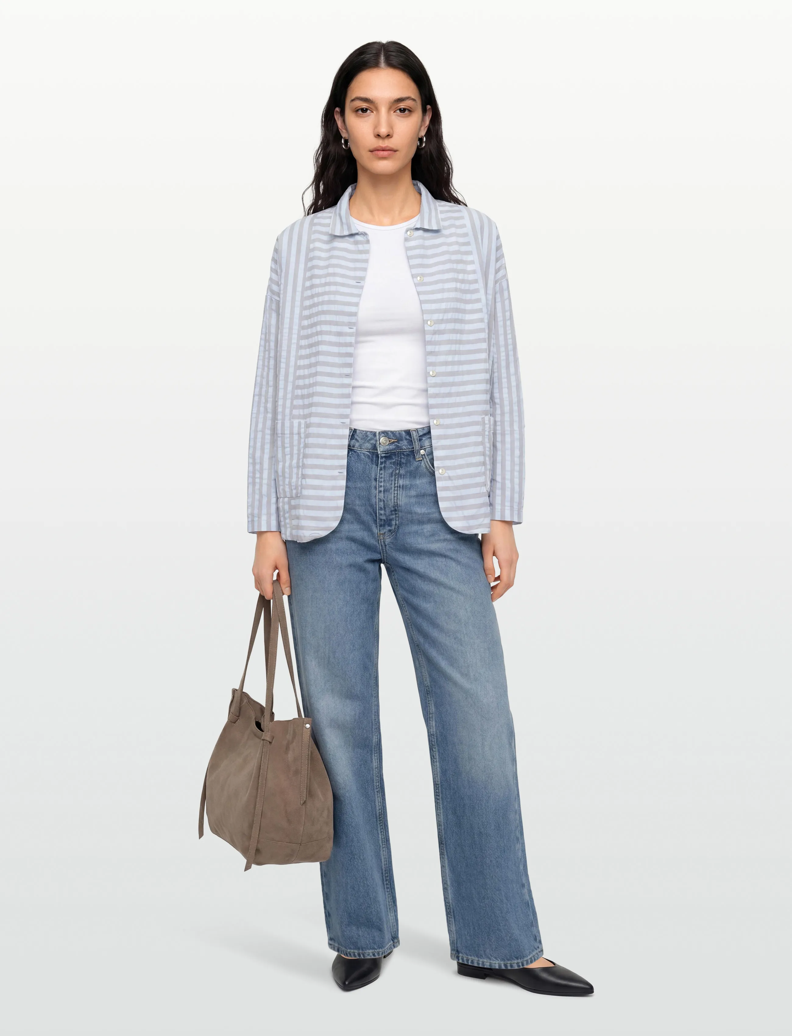 CCDK Copenhagen - Amanda Shirt - langærmede skjorter - artic ice stripe - 0