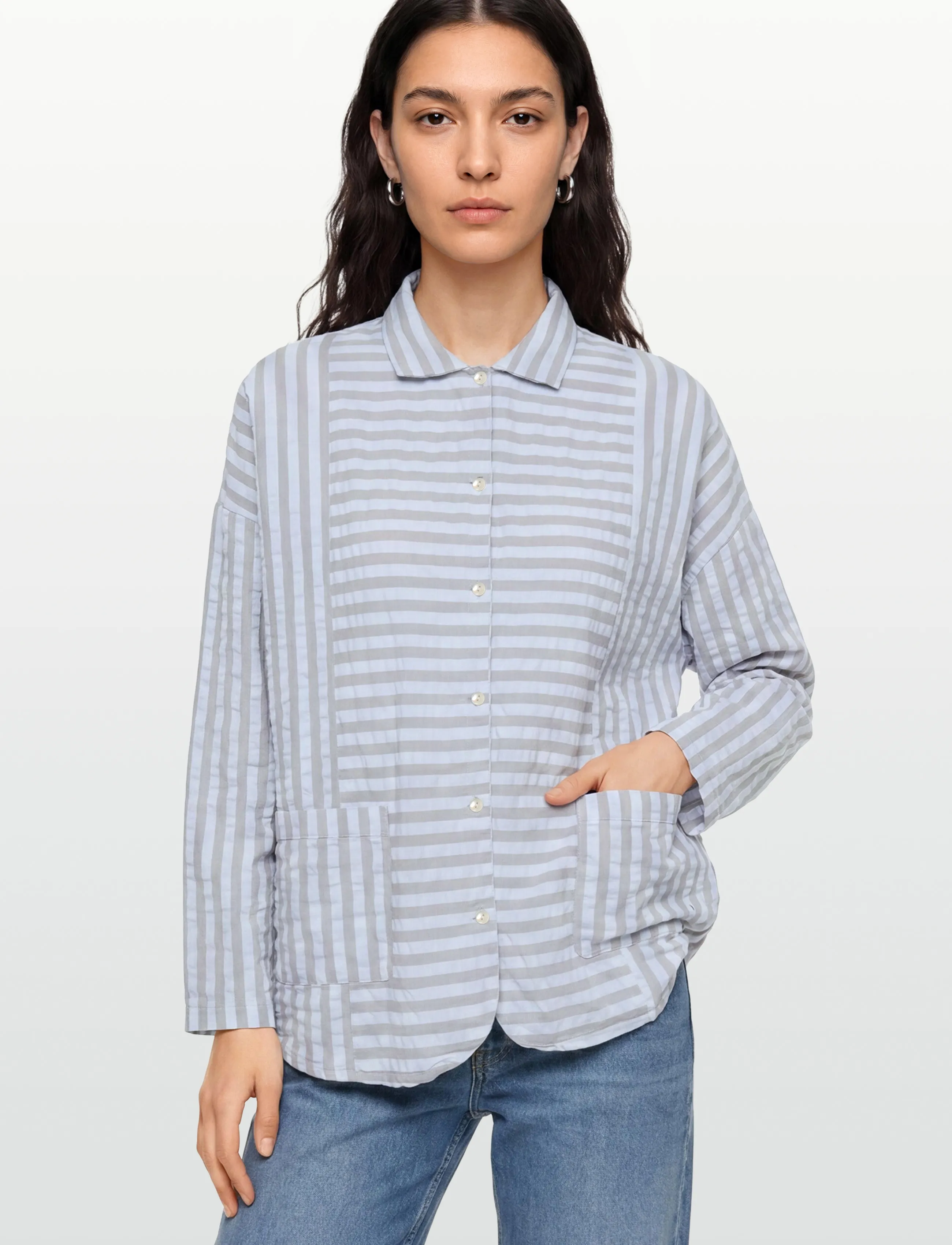 CCDK Copenhagen - Amanda Shirt - langærmede skjorter - artic ice stripe - 3