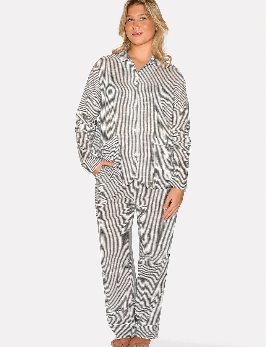 CCDK Copenhagen - Pia Pants - pyjama pants - pavement stripe - 0