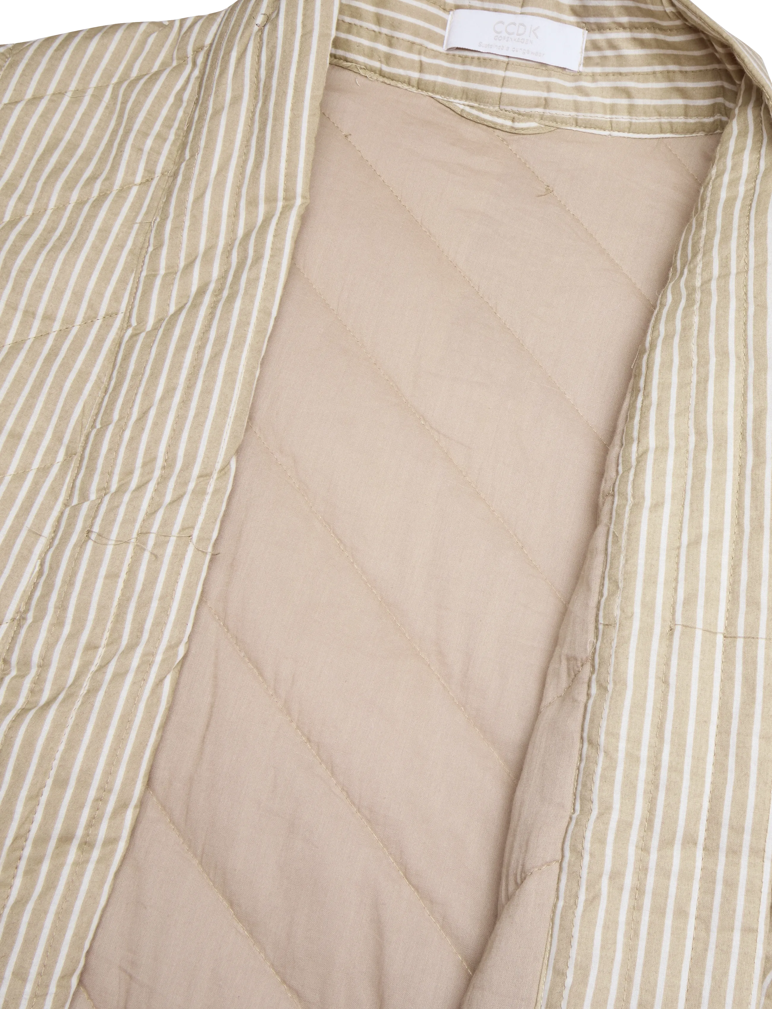 CCDK Copenhagen - Freja Quilted Waistcoat - dunveste - string aop - 2