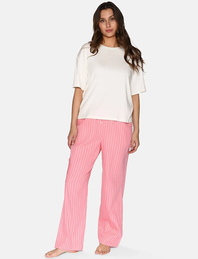 CCDK Copenhagen - Mila Pants - pyjama pants - geranium pink stripe - 0