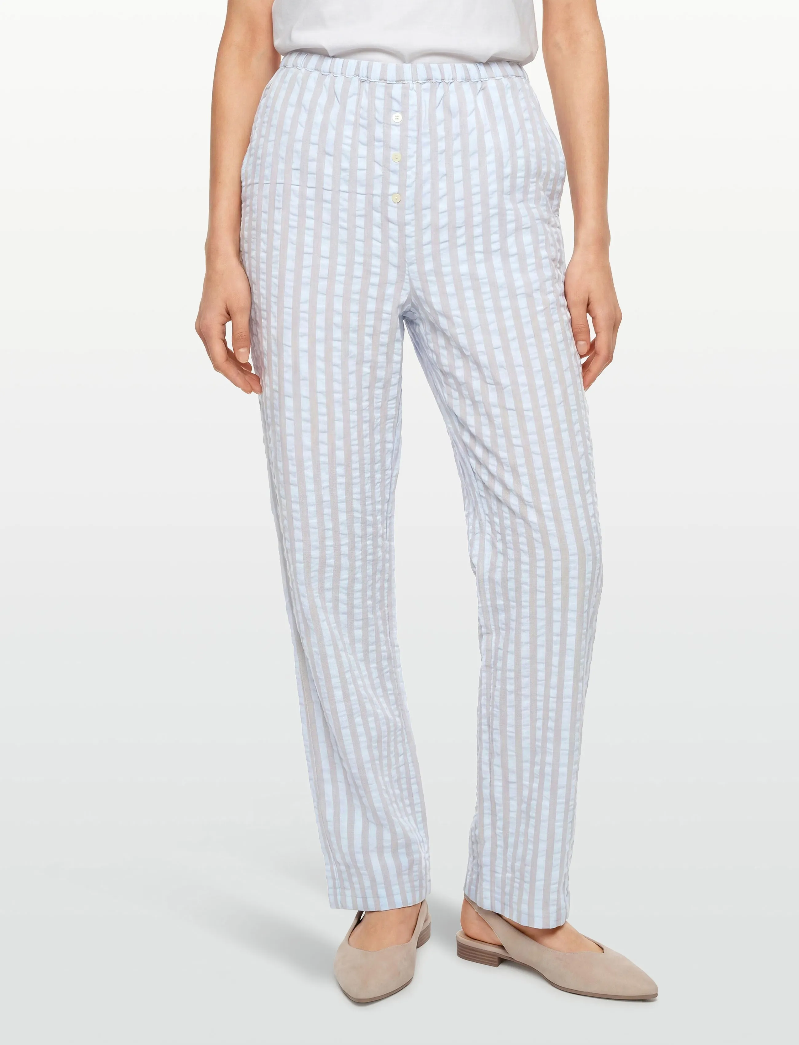 CCDK Copenhagen - Mila Pants - straight leg hosen - artic ice stripe - 3