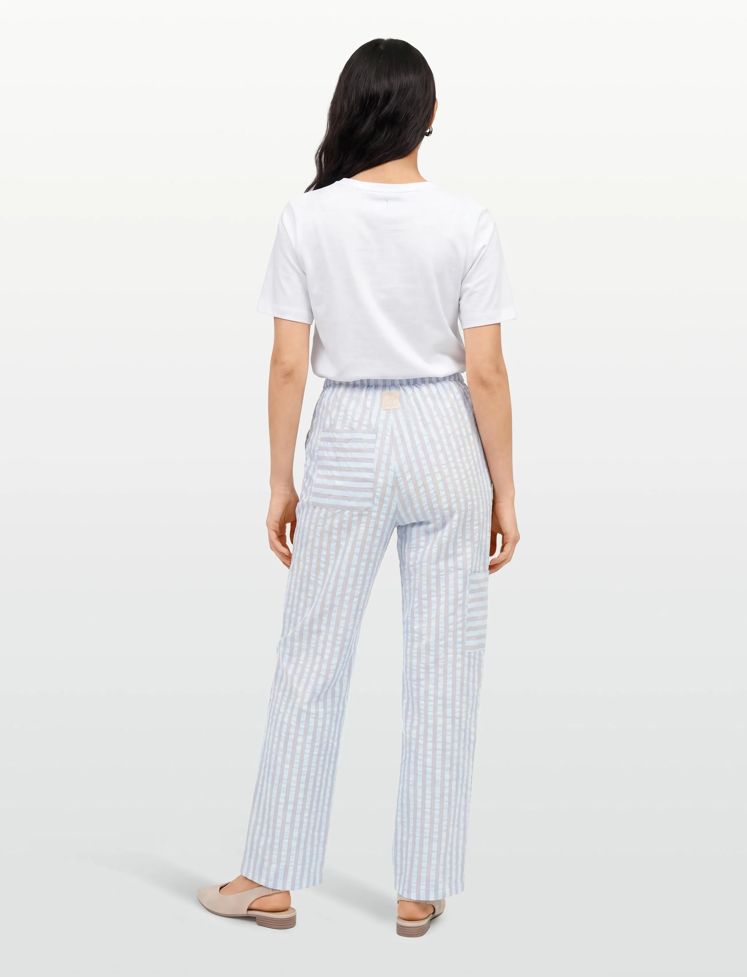 CCDK Copenhagen - Mila Pants - straight leg hosen - artic ice stripe - 4