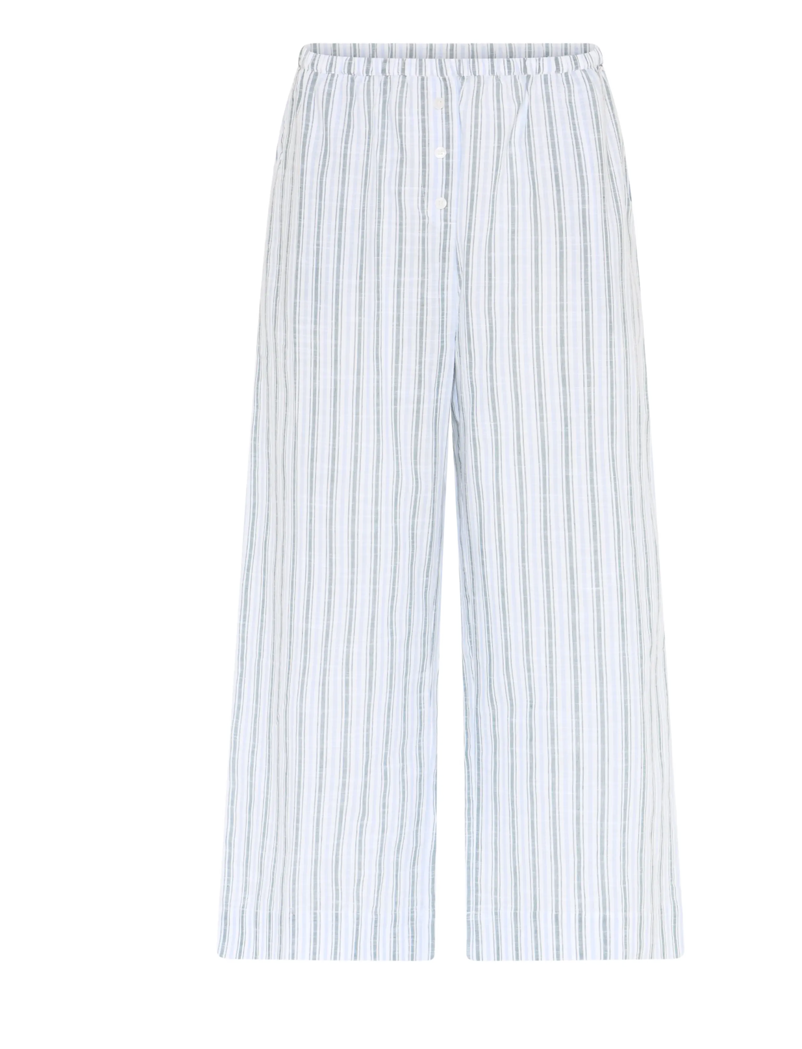 CCDK Copenhagen Mila Cropped Pants - Pidžaamapüksid - SAGEBRUSH GREEN STRIPE / khaki/green