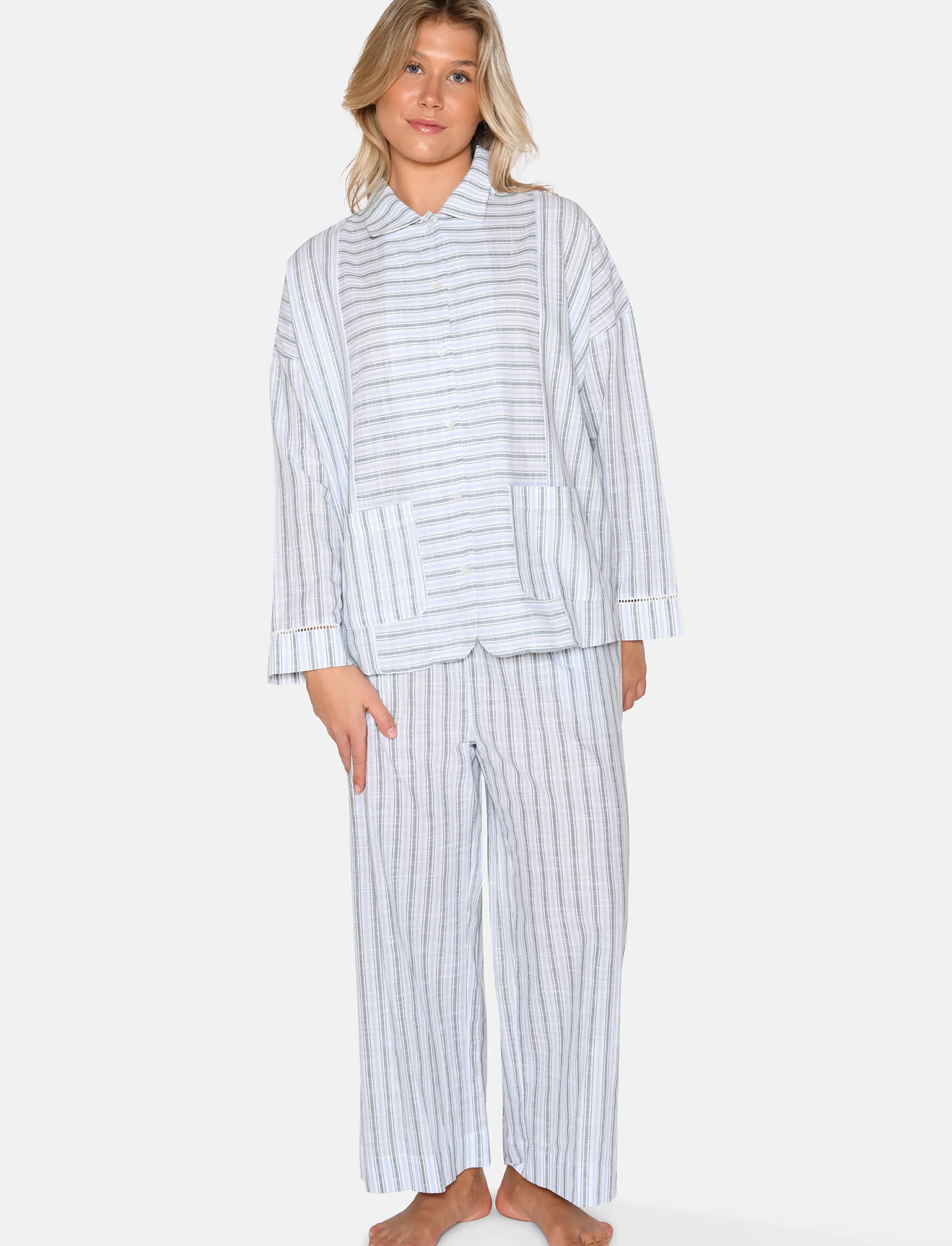 CCDK Copenhagen Mila Cropped Pants, Kvinder, Korte Vide Ben Bukser, Kakigrøn, Str: S