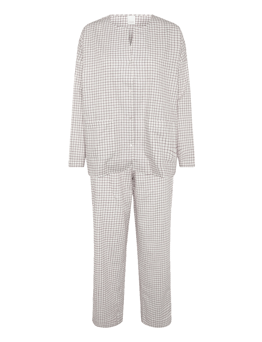 CCDK Copenhagen - Marion Check Set - pyjamas - whisper white check - 0
