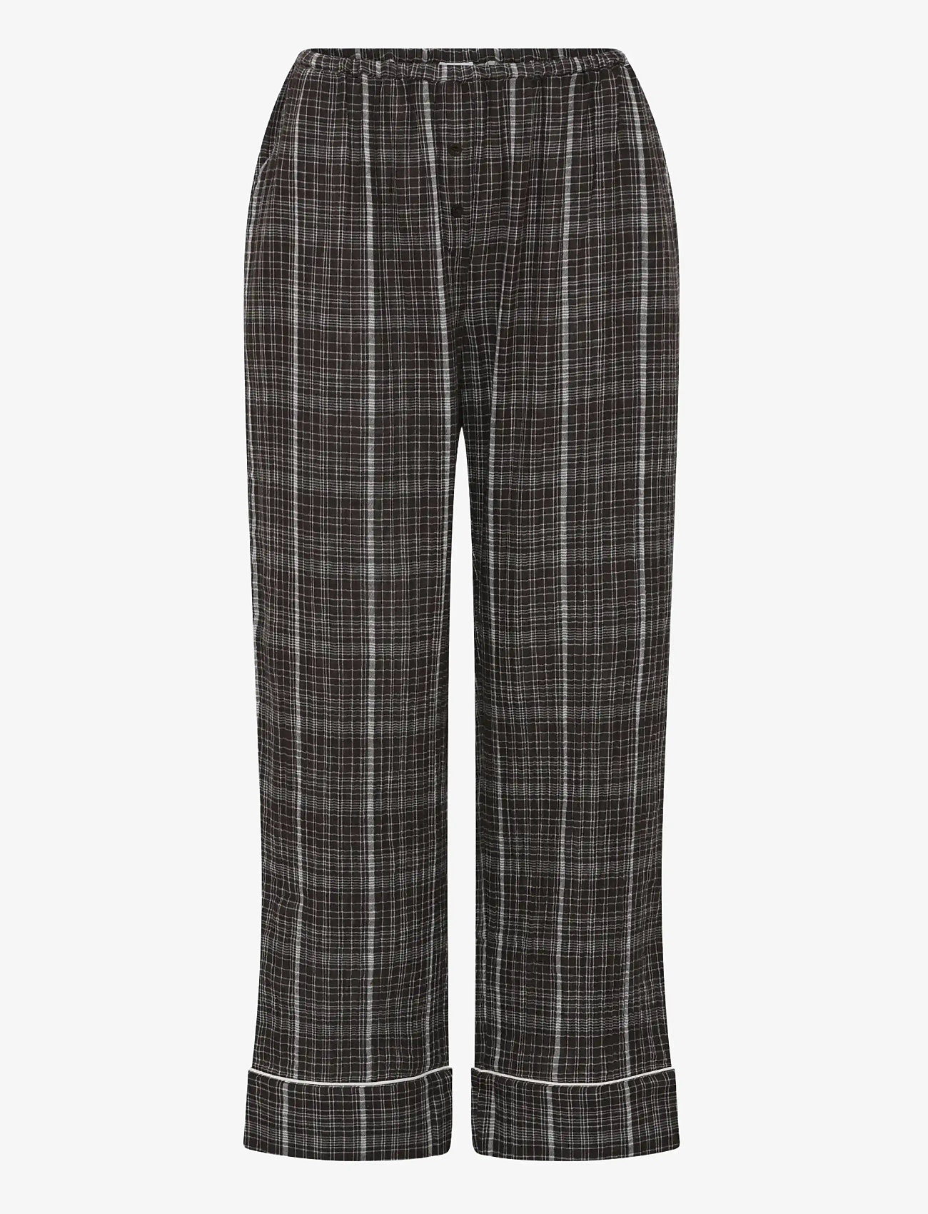 CCDK Copenhagen - Mila Pants - püksid - seal brown check - 1