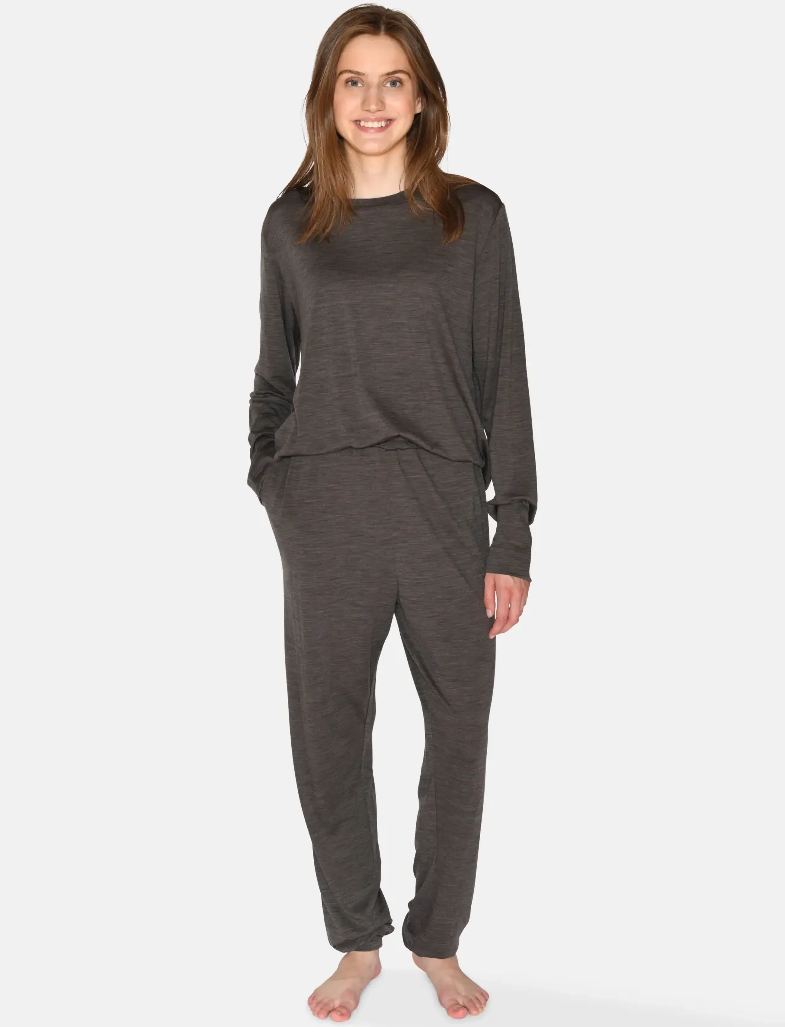 CCDK Copenhagen Maggie Pants - Joggers - PAVEMENT MELANGE / brown