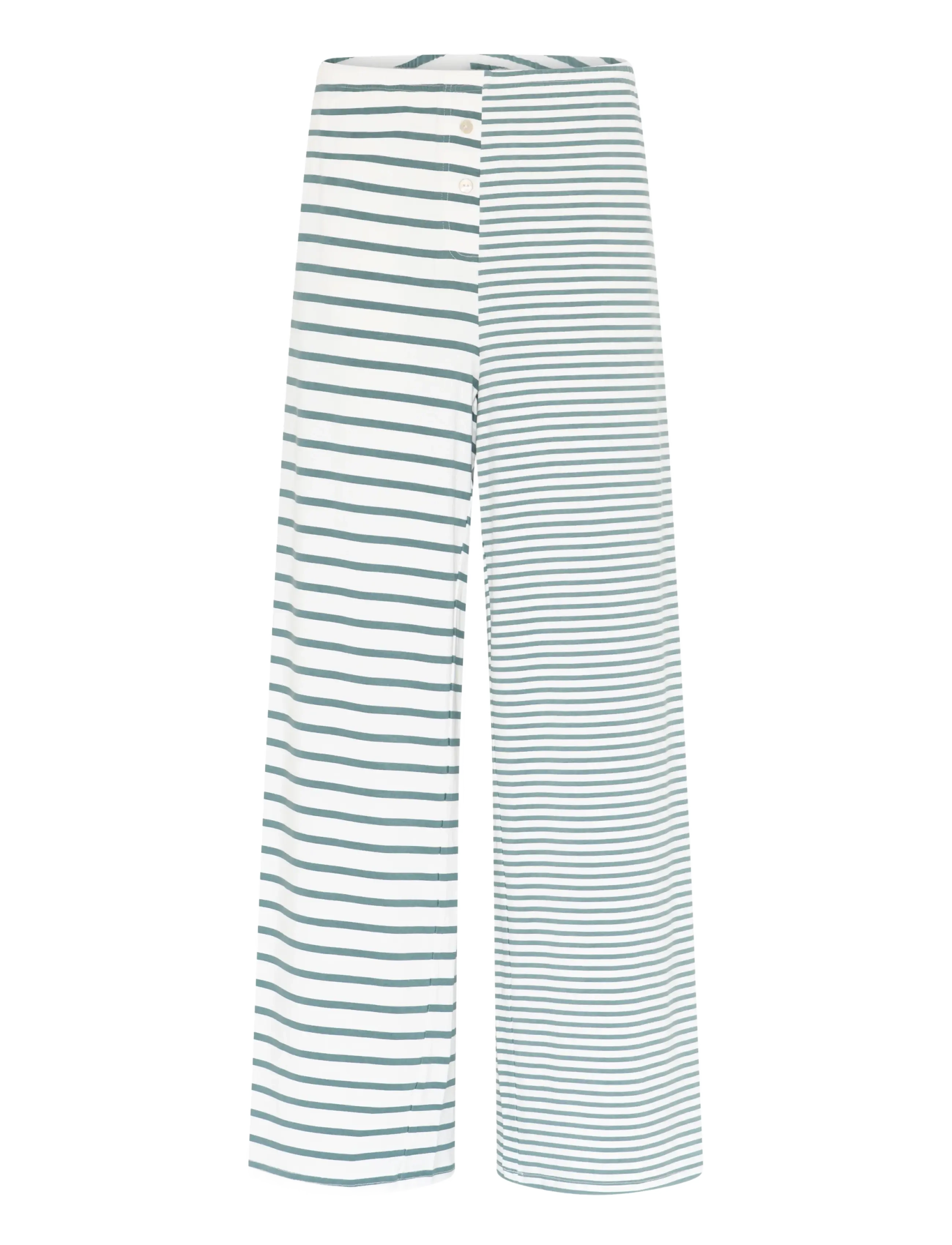 CCDK Copenhagen Amy Loose Pants - Pyjama Pants - SAGEBRUSH GREEN STRIPE / green