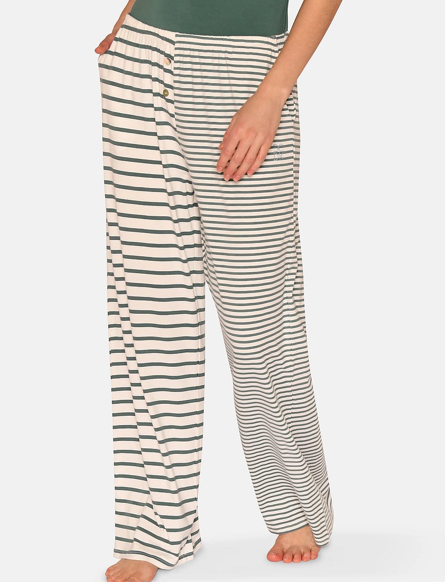 CCDK Copenhagen - Amy Loose Pants - pyjamasbyxor - sagebrush green stripe - 4