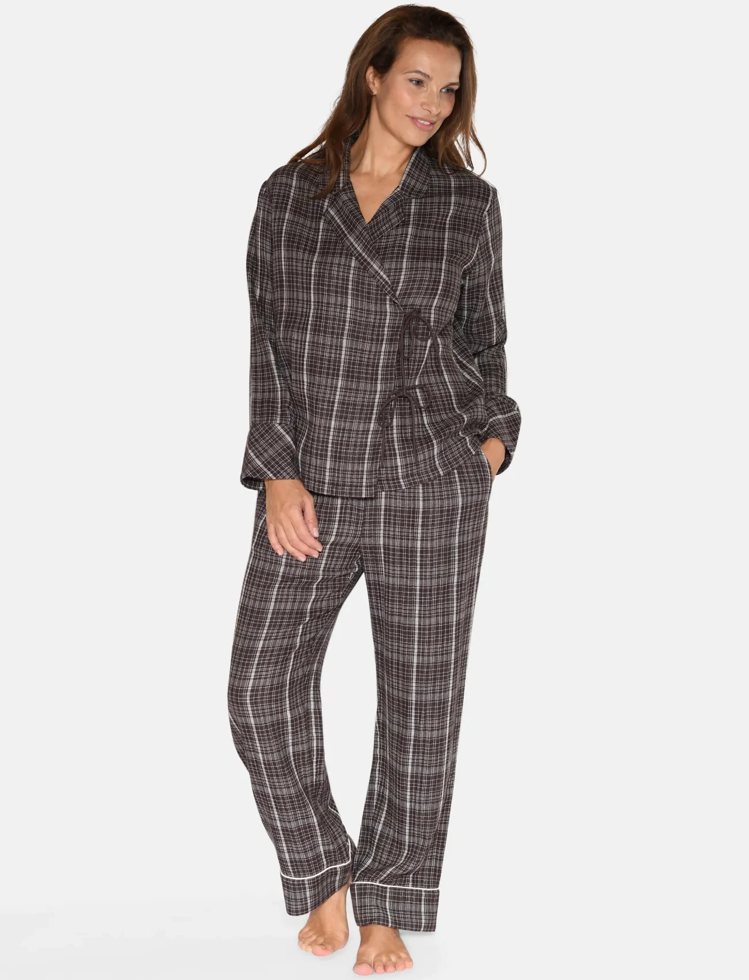 CCDK Copenhagen - Nanny Blouse - overdele - seal brown check - 0