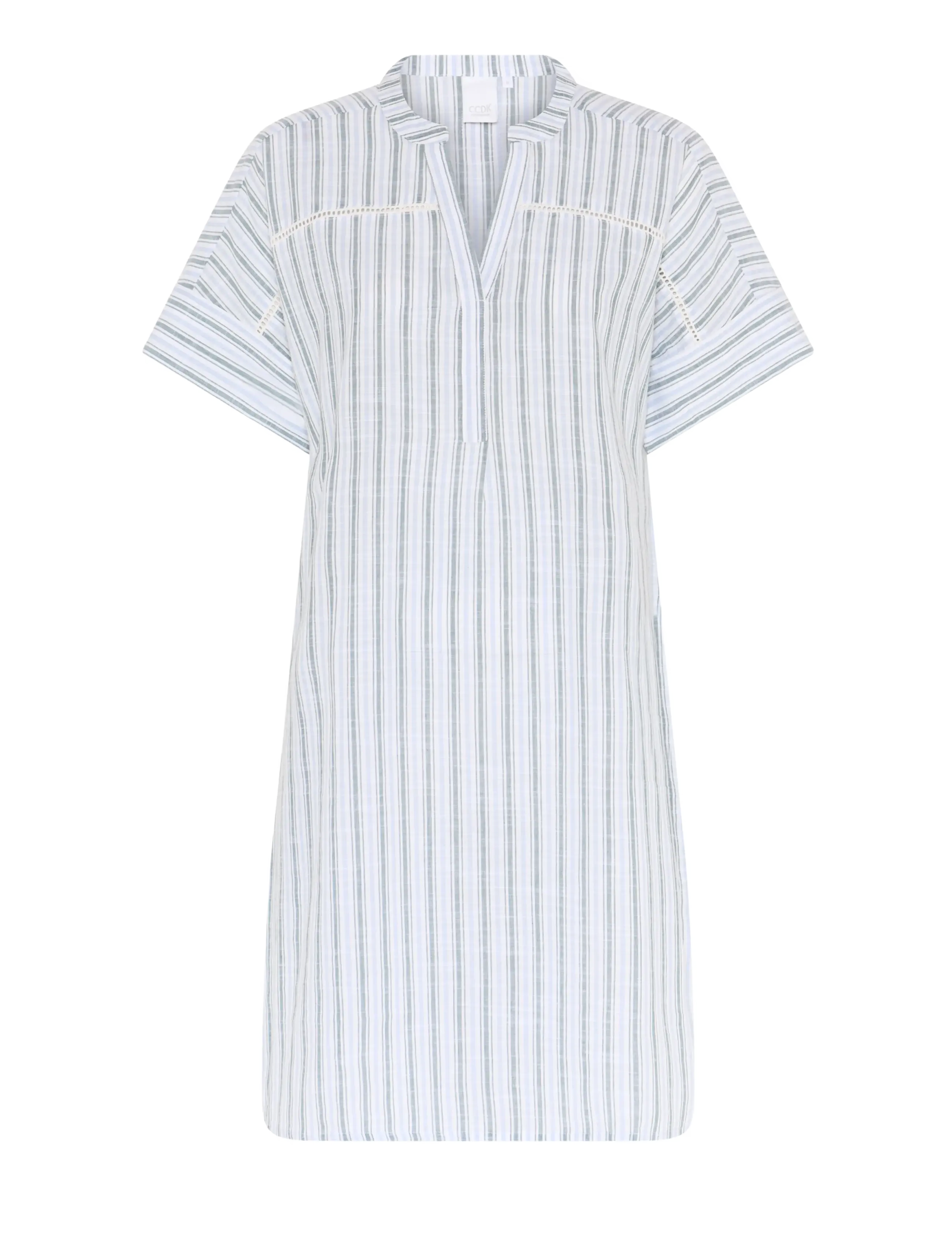 CCDK Copenhagen Aya Dress - Nightdresses - SAGEBRUSH GREEN STRIPE / khaki/green