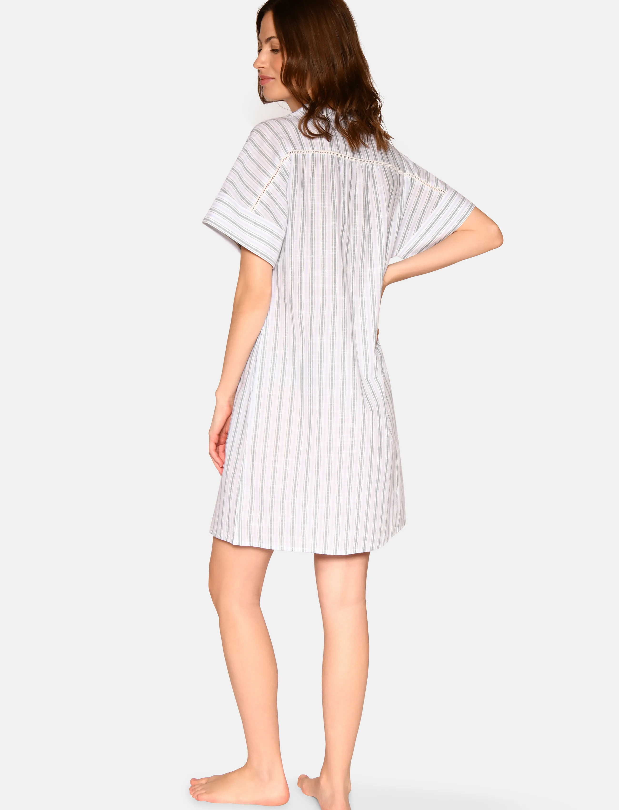 CCDK Copenhagen - Aya Dress - sagebrush green stripe - 3