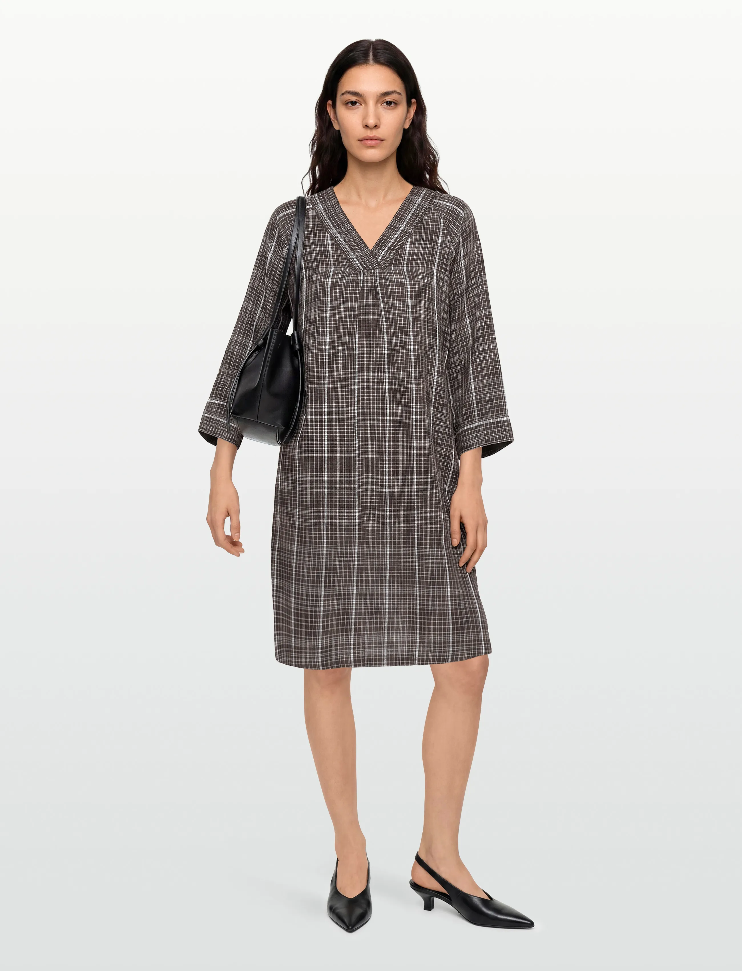 CCDK Copenhagen Elly Tunic - Klänningar - SEAL BROWN CHECK / brown