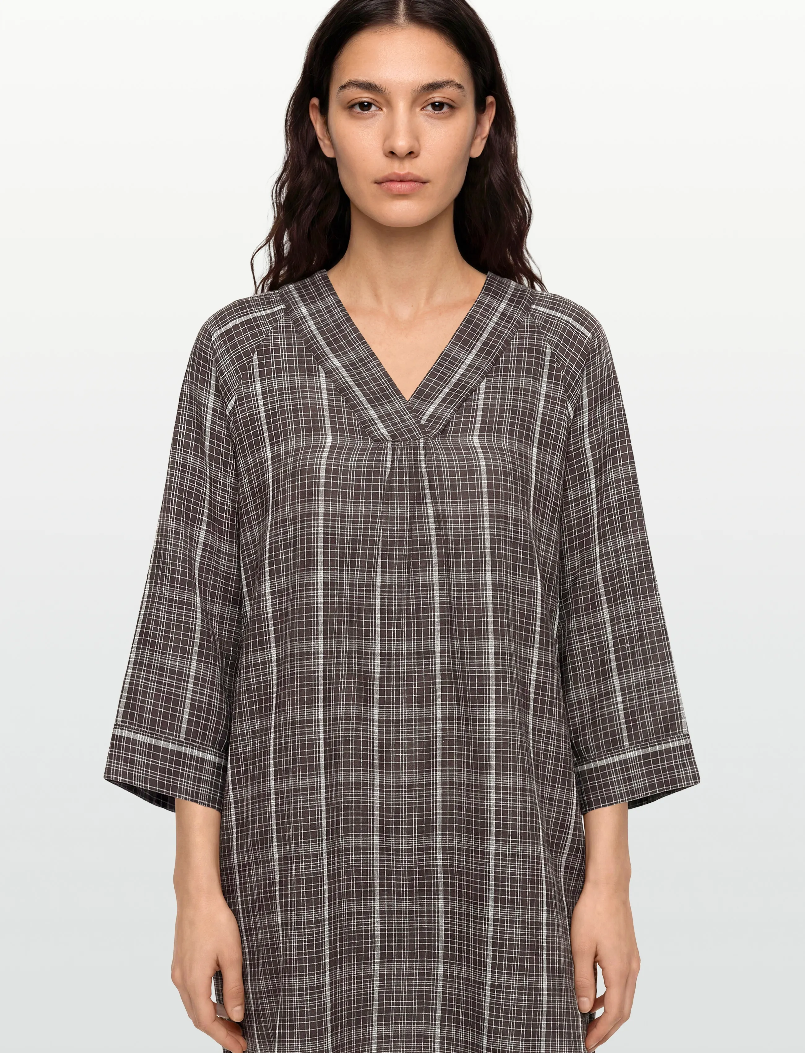 CCDK Copenhagen - Elly Tunic - korta klänningar - seal brown check - 3